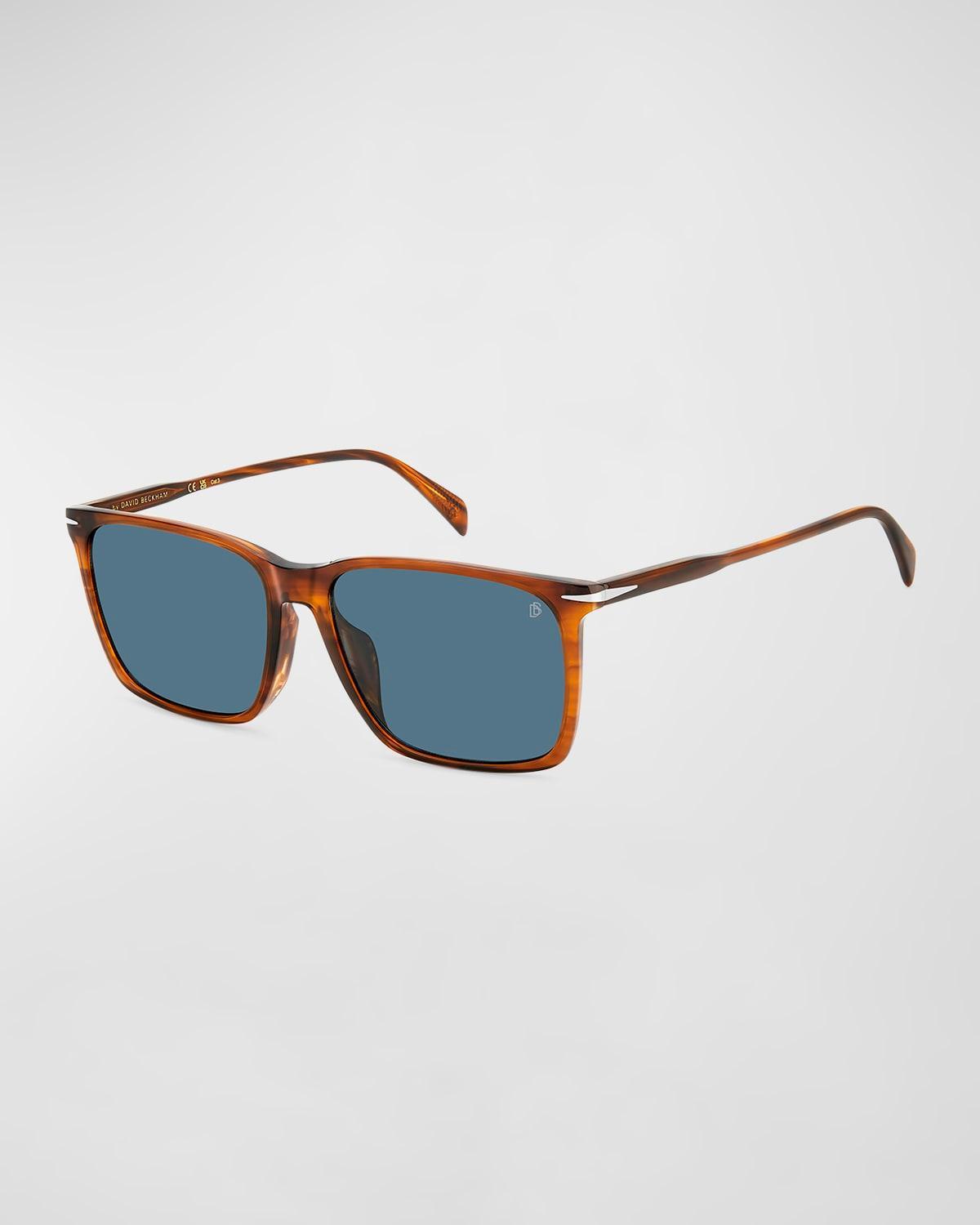 Mens Demarco Keyhole-Bridge Acetate Rectangle Sunglasses Product Image