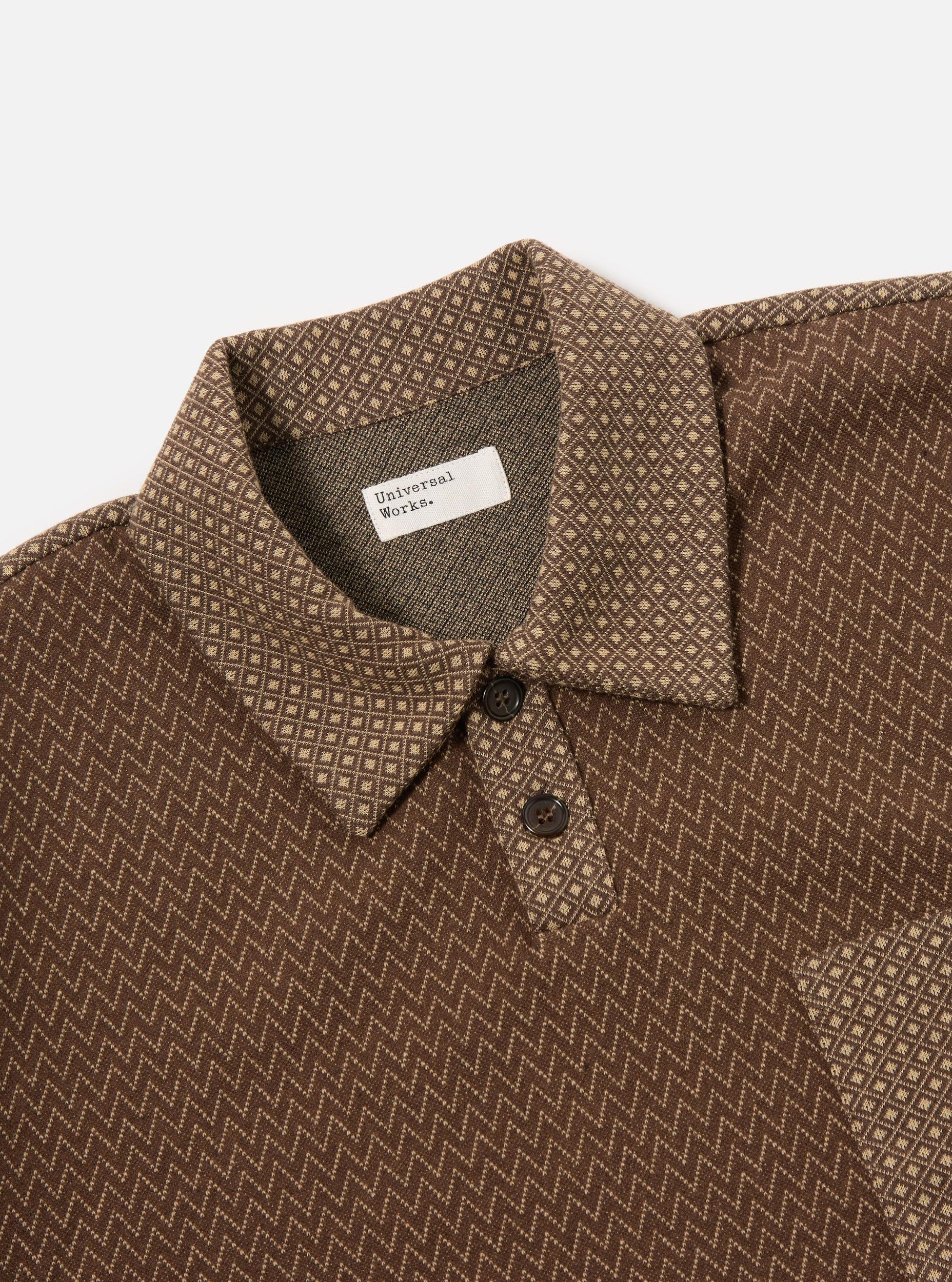 Brown Cotton Mix Fleece Newlyn Polo Product Image