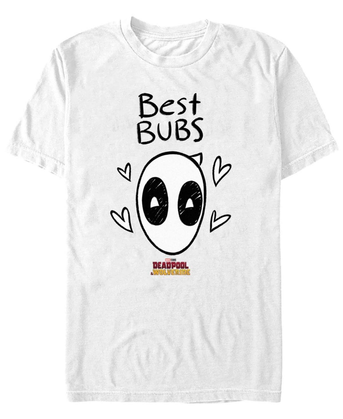 Men's Deadpool And Wolverine Best Bubs Doodle Graphic Tee, Size: XS, White Product Image