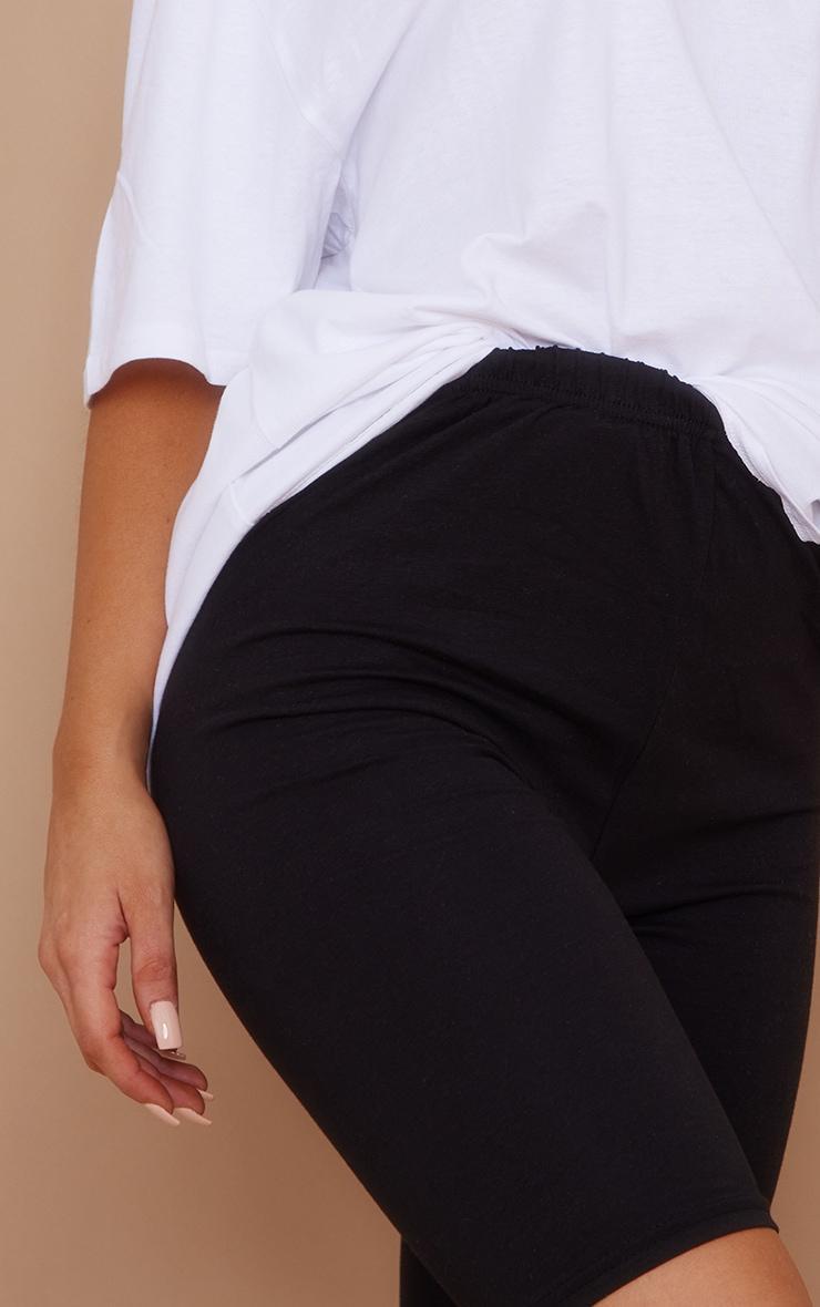 Basic Black Cotton Blend 2 Pack Bike Shorts Product Image