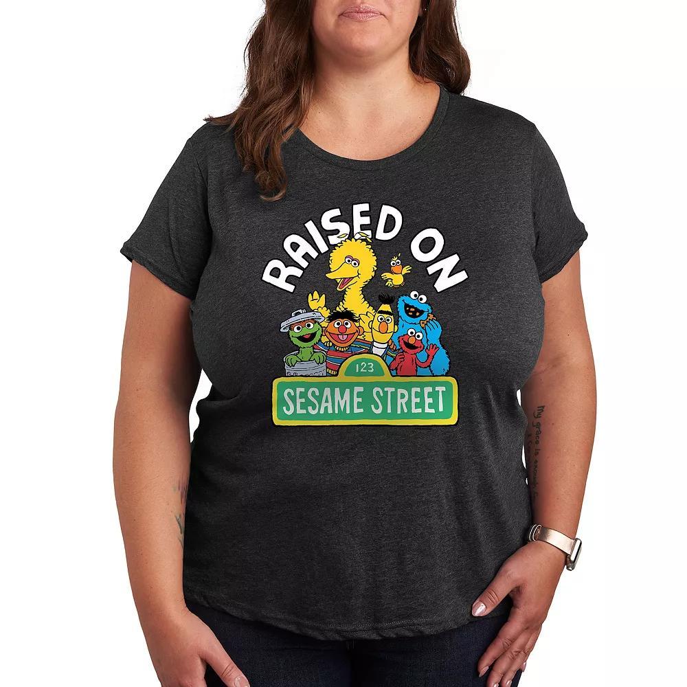 Plus Tacos And Tequila Graphic Tee, Womens Grey Green Product Image