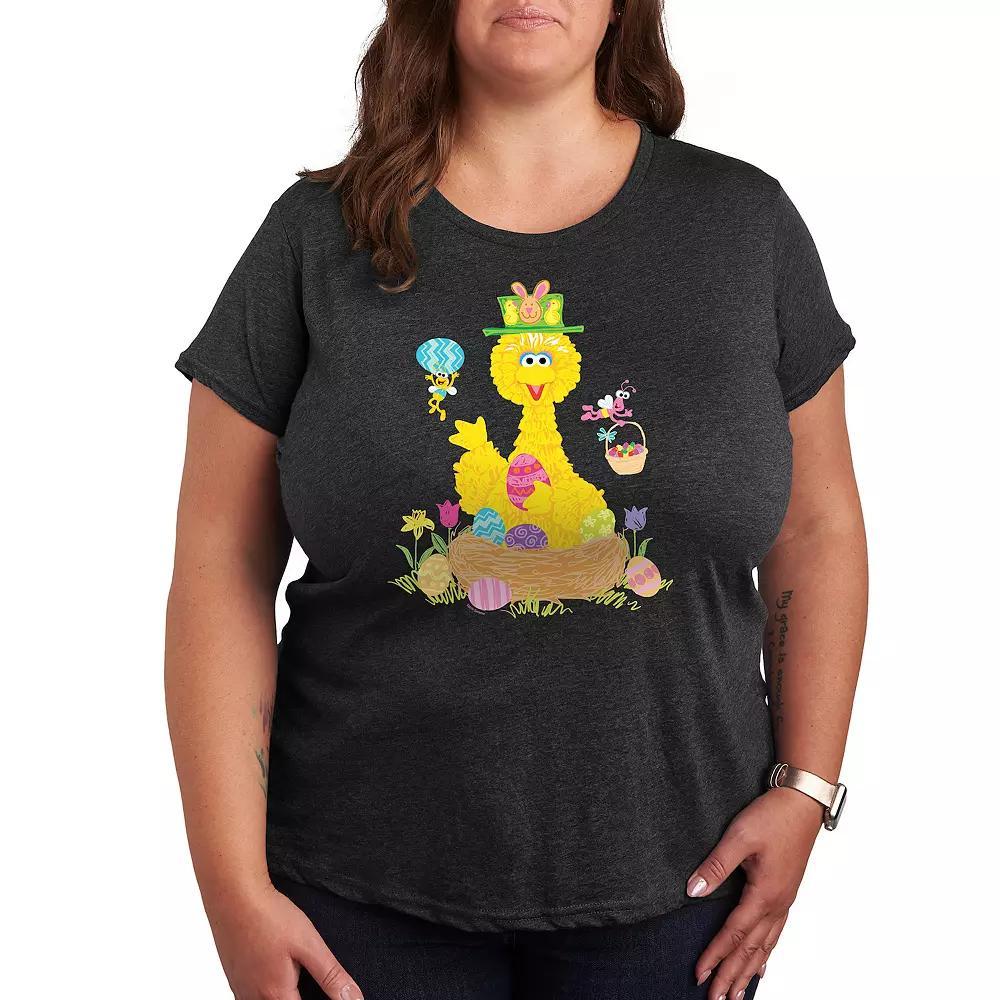 Disneys Minnie Mouse Plus Collage Graphic Tee, Womens Grey Royal Blue Product Image