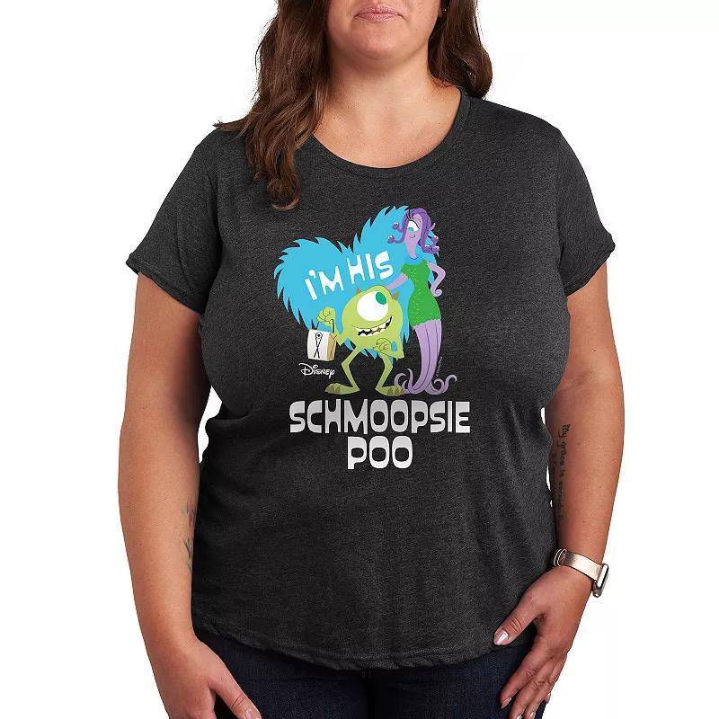 Disney / Pixars Monsters Inc. Plus Schmoopsie Poo Graphic Tee, Womens Grey Blue Product Image