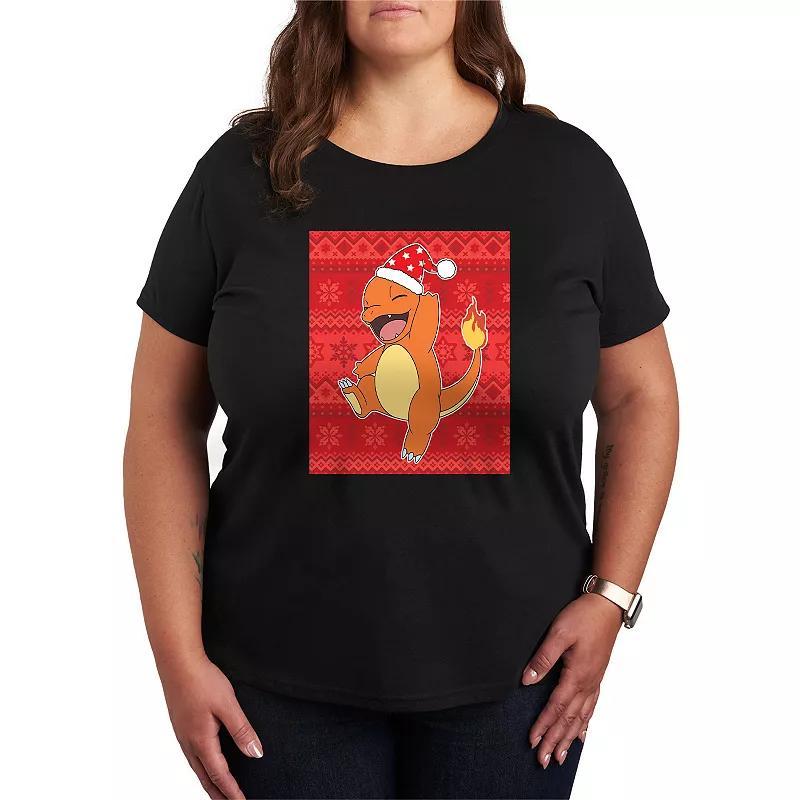 Plus Pokemon Charmander Sweater Graphic Tee, Womens Product Image