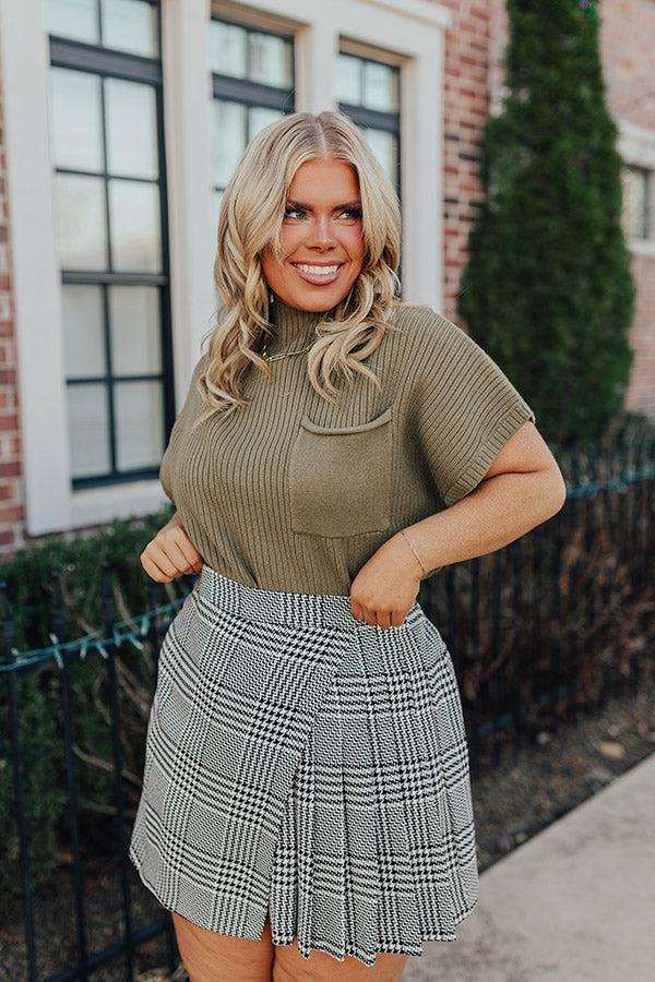 Dare To Dream Houndstooth Skort Curves Product Image