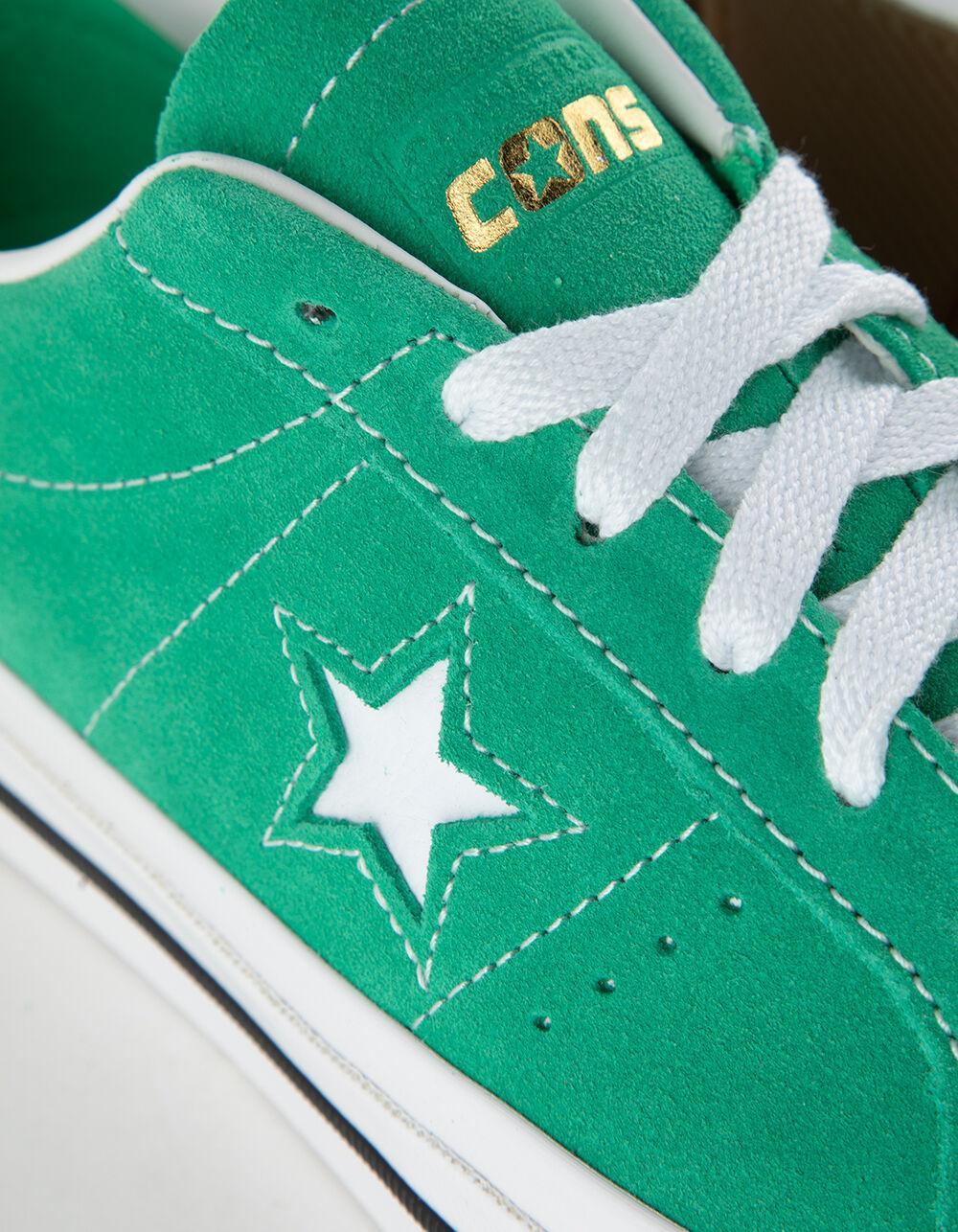 CONVERSE Cons One Star Pro Shoes - GREEN/WHITE Product Image