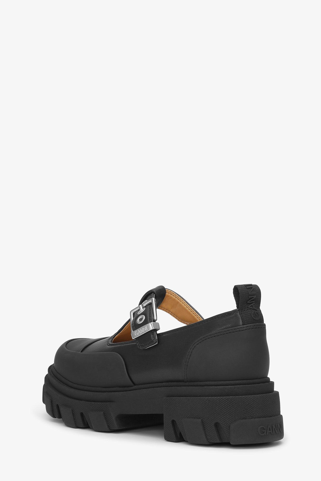 Black Cleated Mary Jane Shoes Product Image