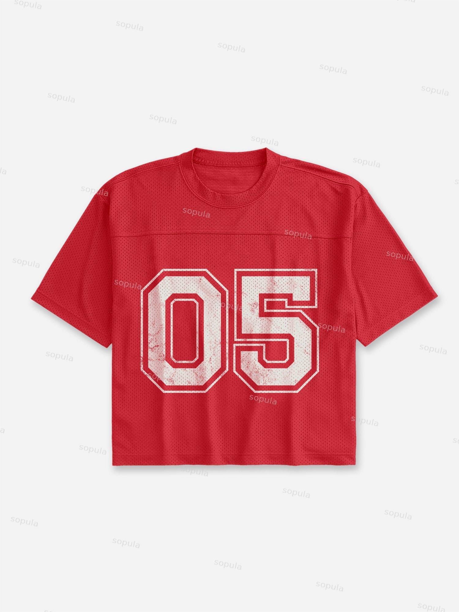 Retro Blokecore Mesh Football Jersey T-shirt Product Image