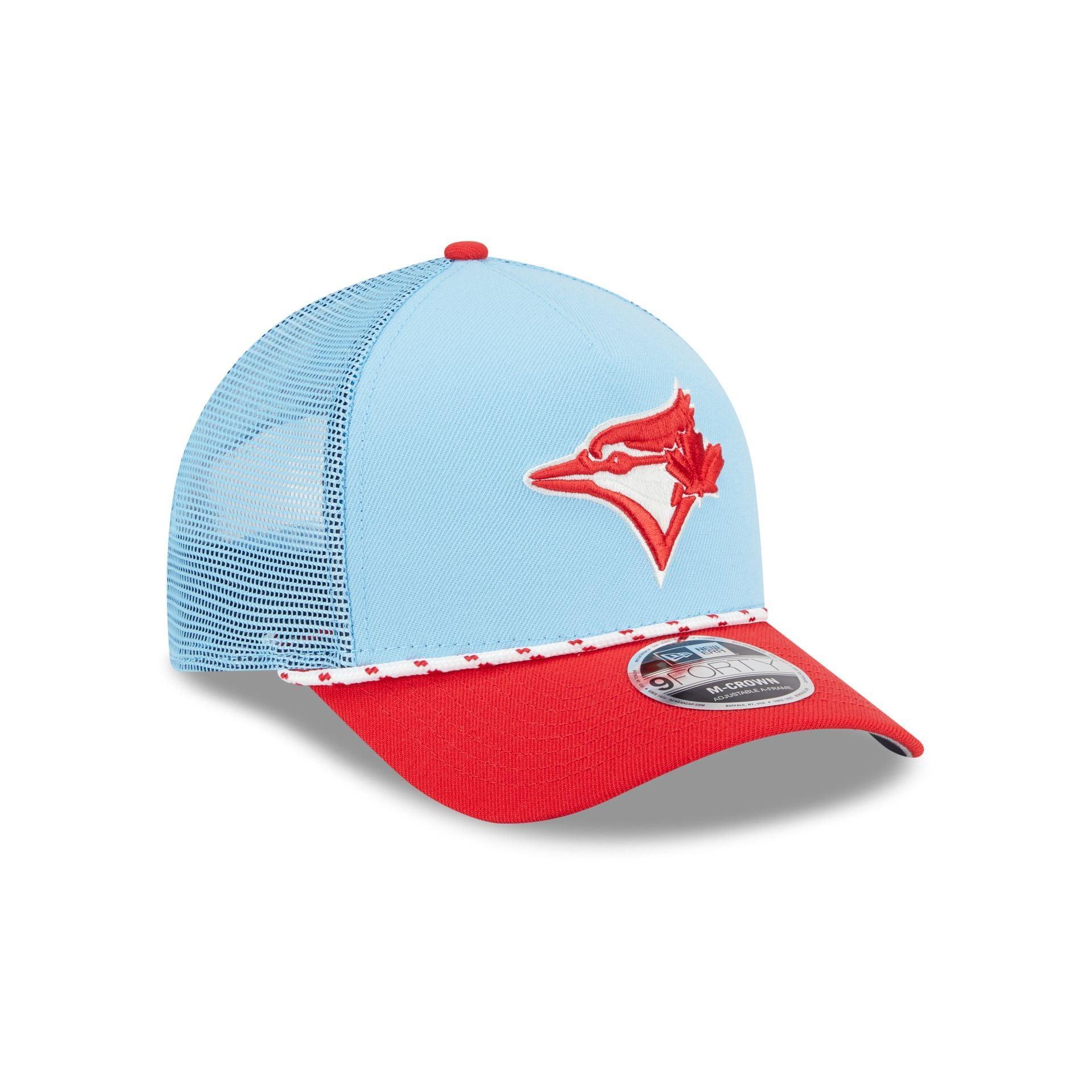 Toronto Blue Jays Independence Day 2025 9FORTY M-Crown A-Frame Trucker Hat Male Product Image