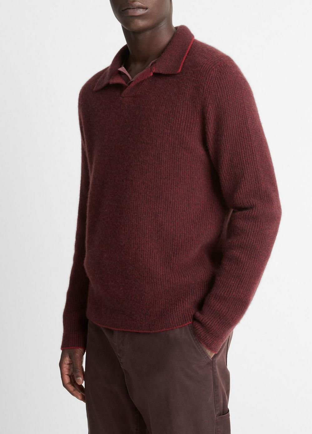 Mens Thermal Cashmere V-Neck Sweater Product Image