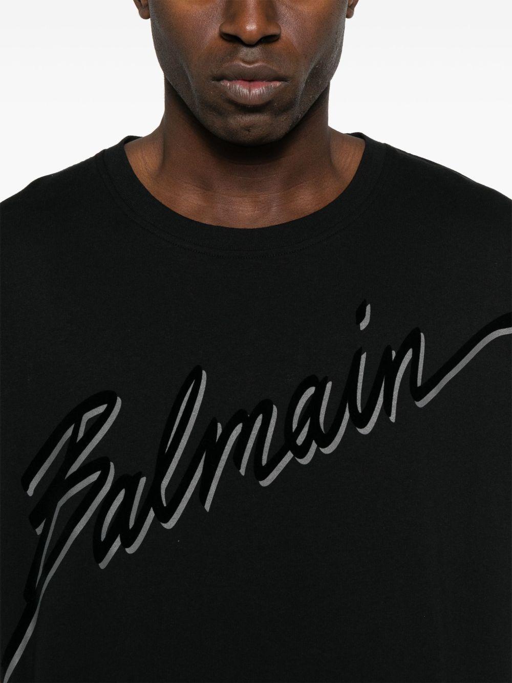 flocked-logo T-shirt Product Image