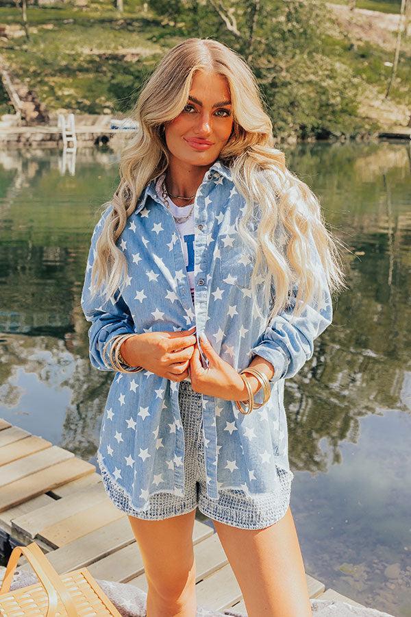 Starry Eyes Chambray Top Product Image