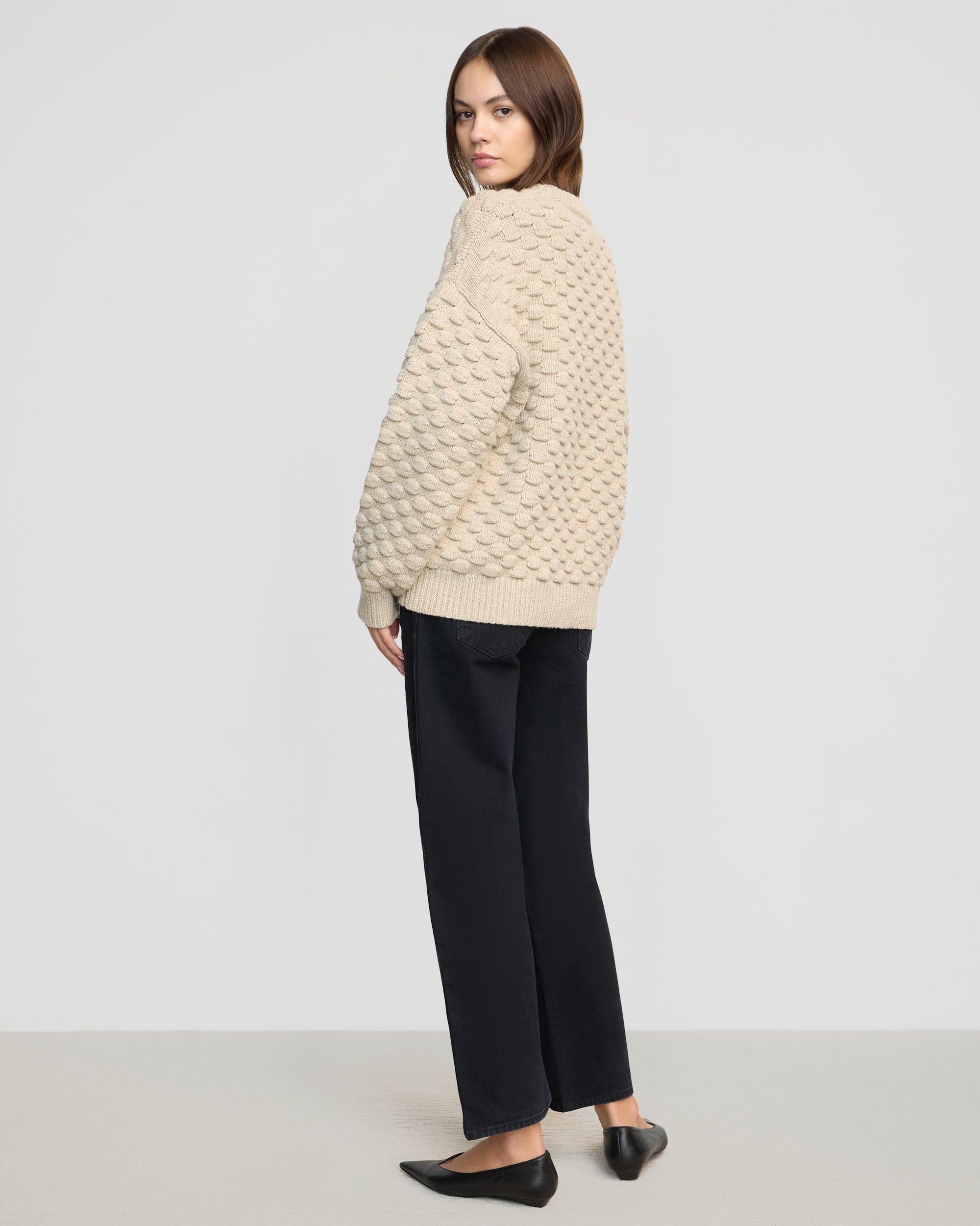 Monty Bubble-Knit Crewneck Sweater Product Image