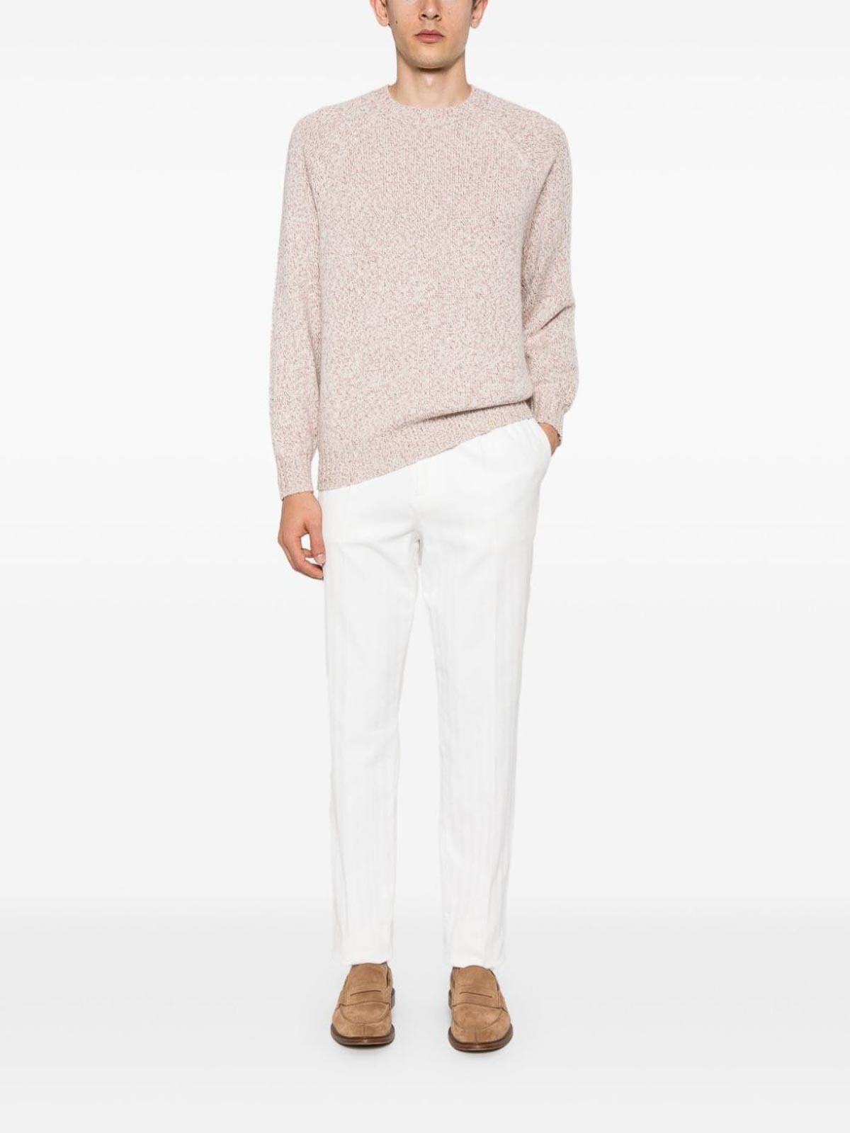 BRUNELLO CUCINELLI Marl-knit Cashmere Jumper In Red Product Image