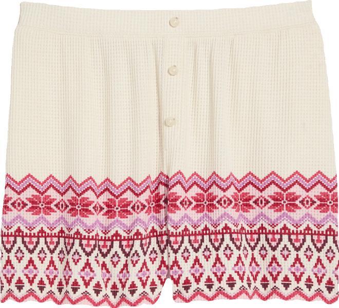 Dreamcloth® Waffle Fair Isle Shorts Product Image