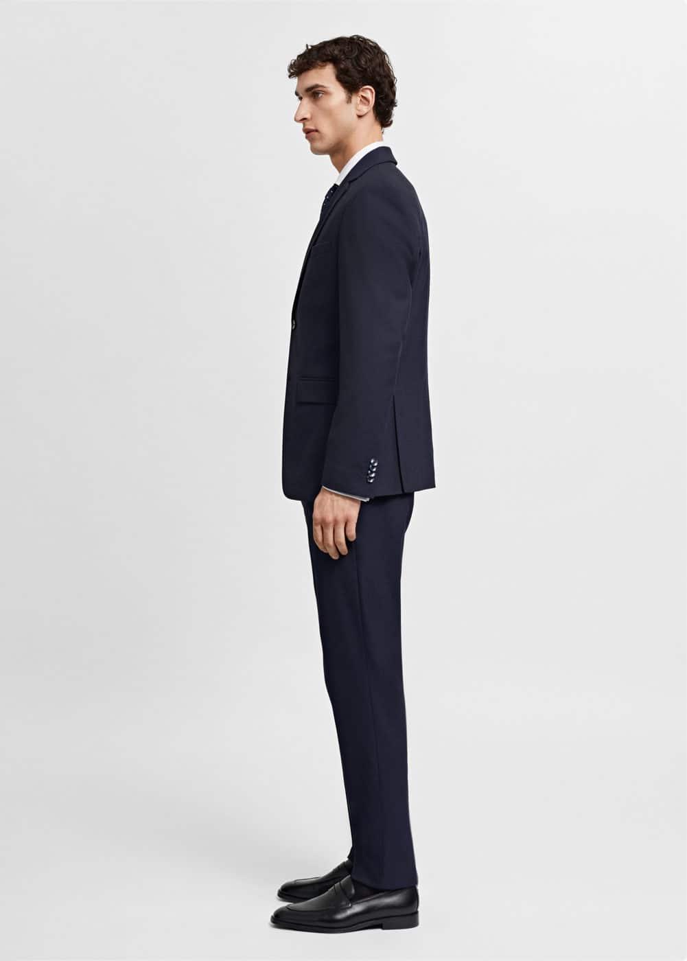 Stretch fabric slim-fit suit blazer - Men | MANGO USA Product Image