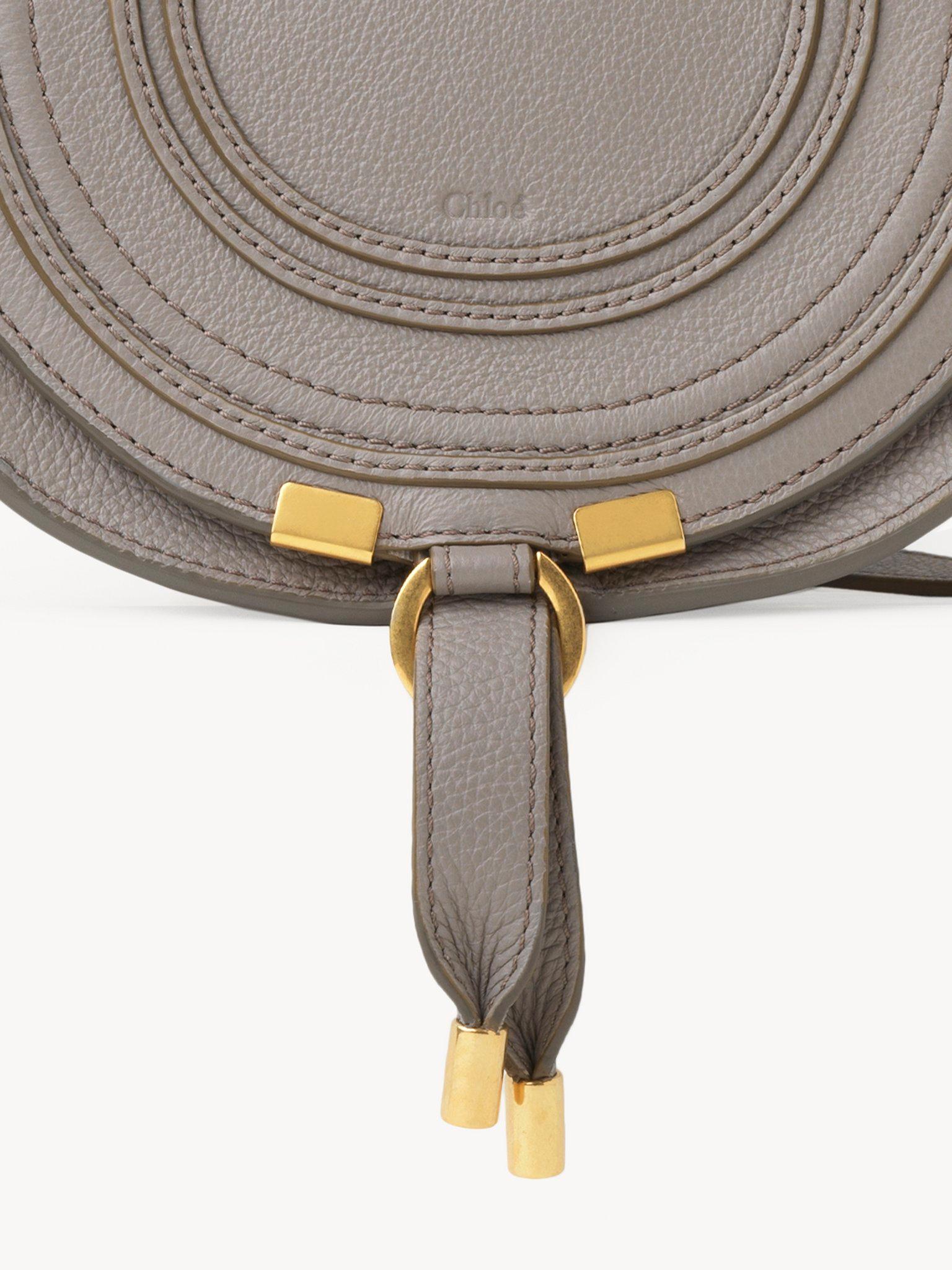 Small Marcie saddle bag in grained leather Product Image