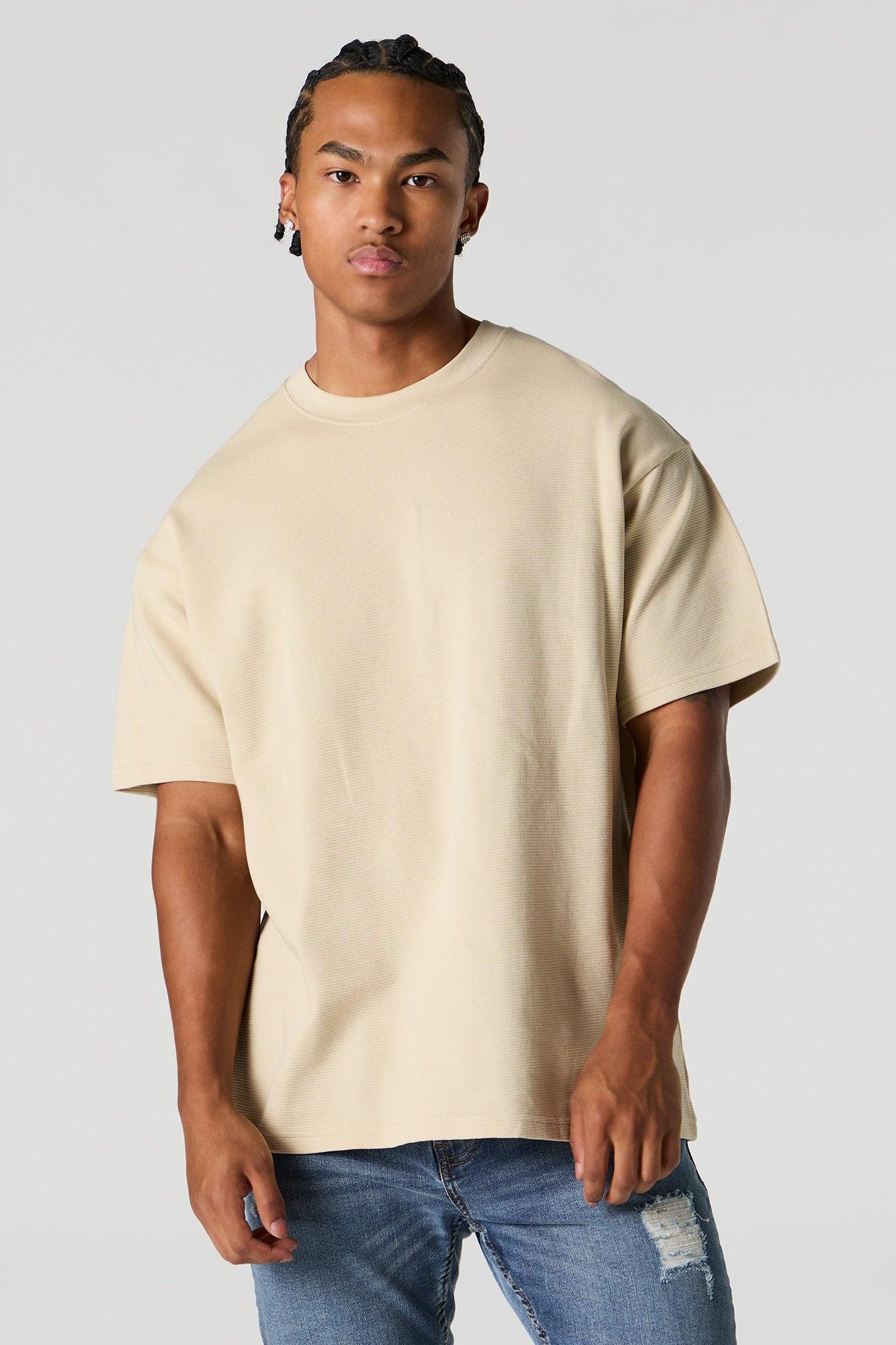Solid Knit Relaxed T-Shirt Male Product Image