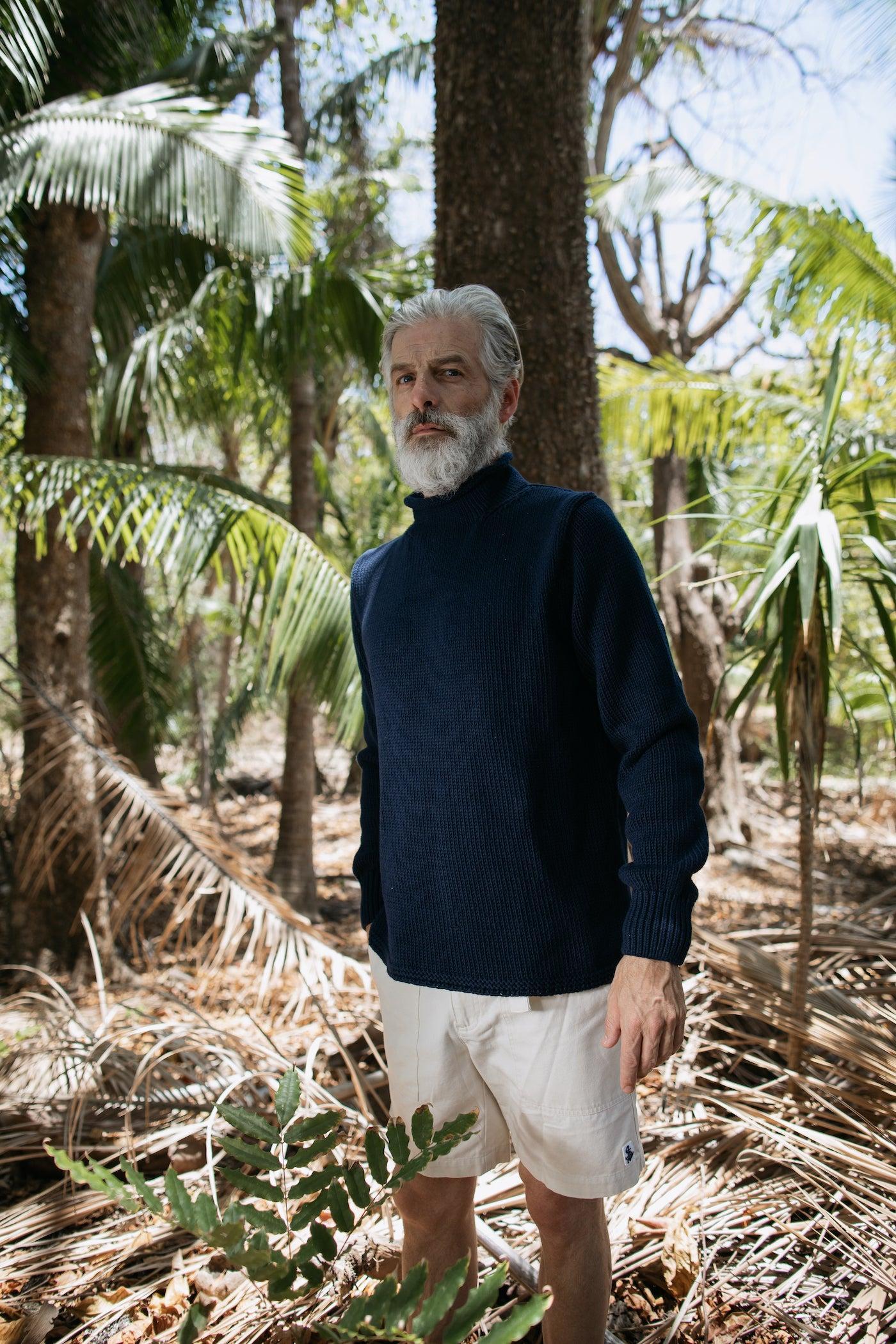 Fisherman's Sweater in Navy Product Image
