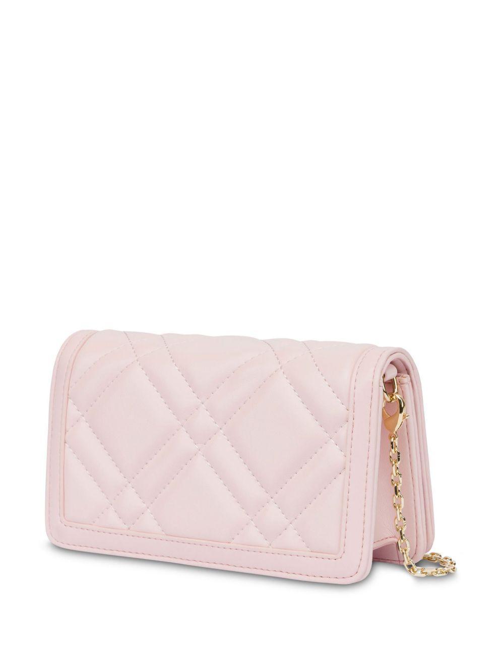 heart-plaque quilted cross body bag Product Image