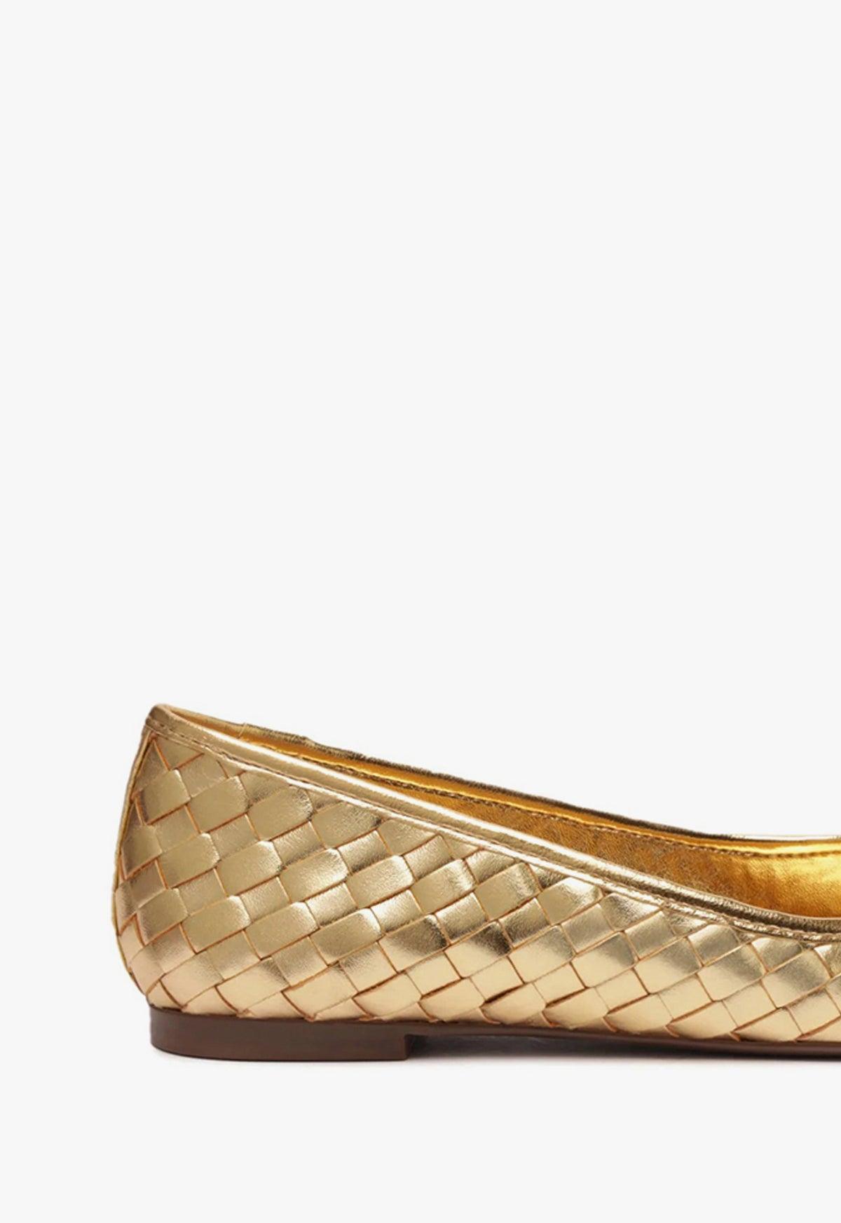 Arissa Woven Leather Flat Product Image