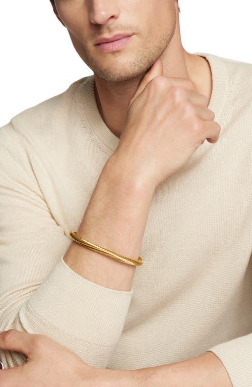 David Yurman Mens Cable Cuff Bracelet in 18K Yellow Gold, 7mm Product Image