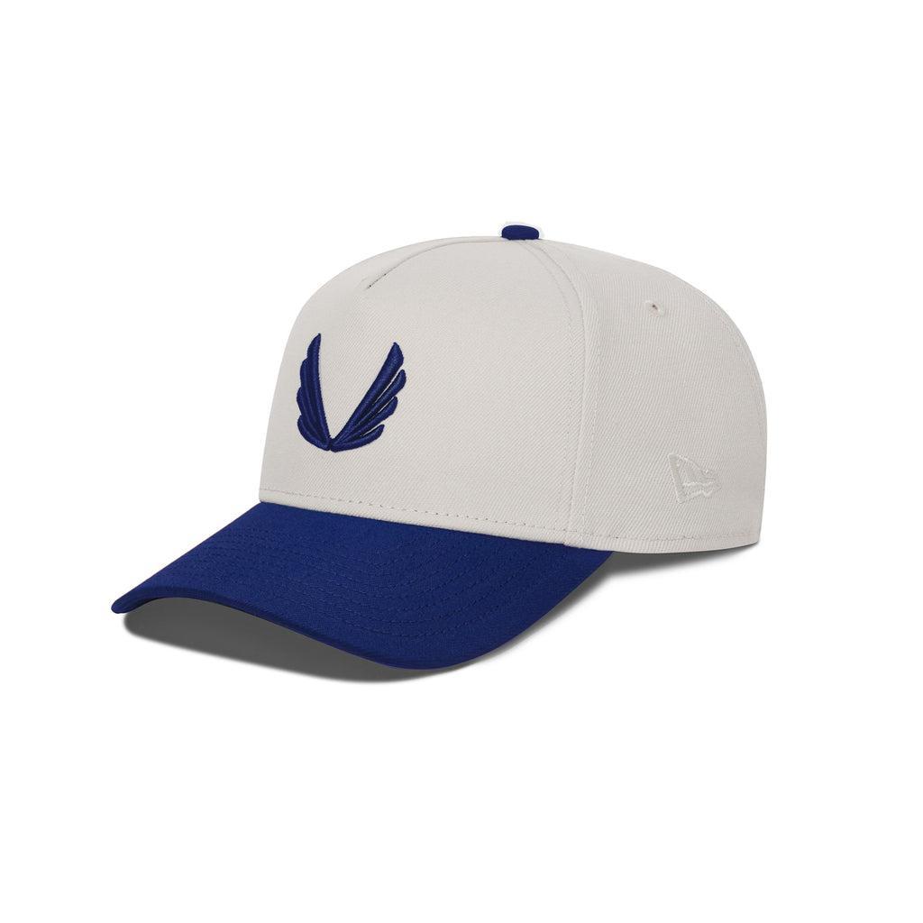 New Era® 9Forty® A-Frame Hat - Stone/Deep Blue Two Tone Product Image