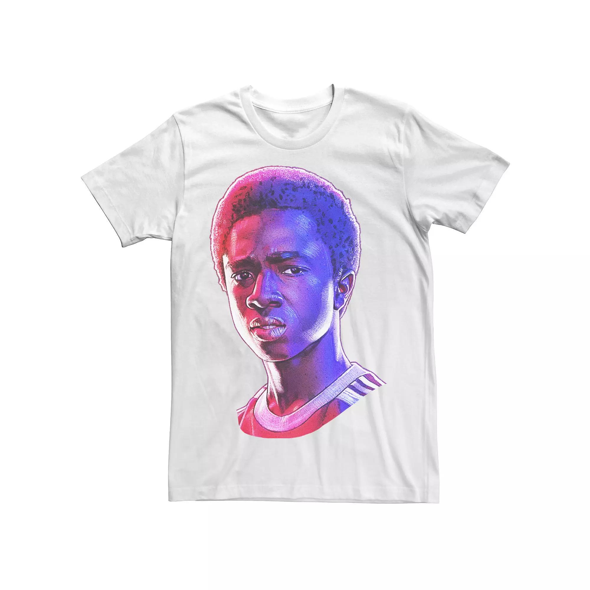 Men's Stranger Things Lucas Rose Tone Portrait Tee, Size: Small, White Product Image