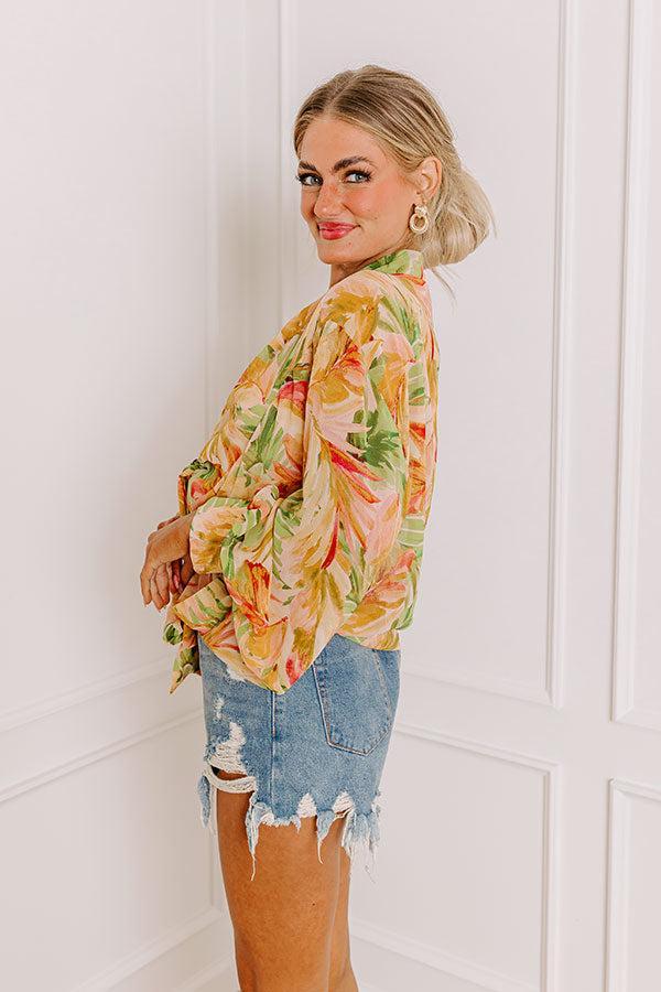 Tropical Bungalow Chiffon Front Tie Overlay Product Image