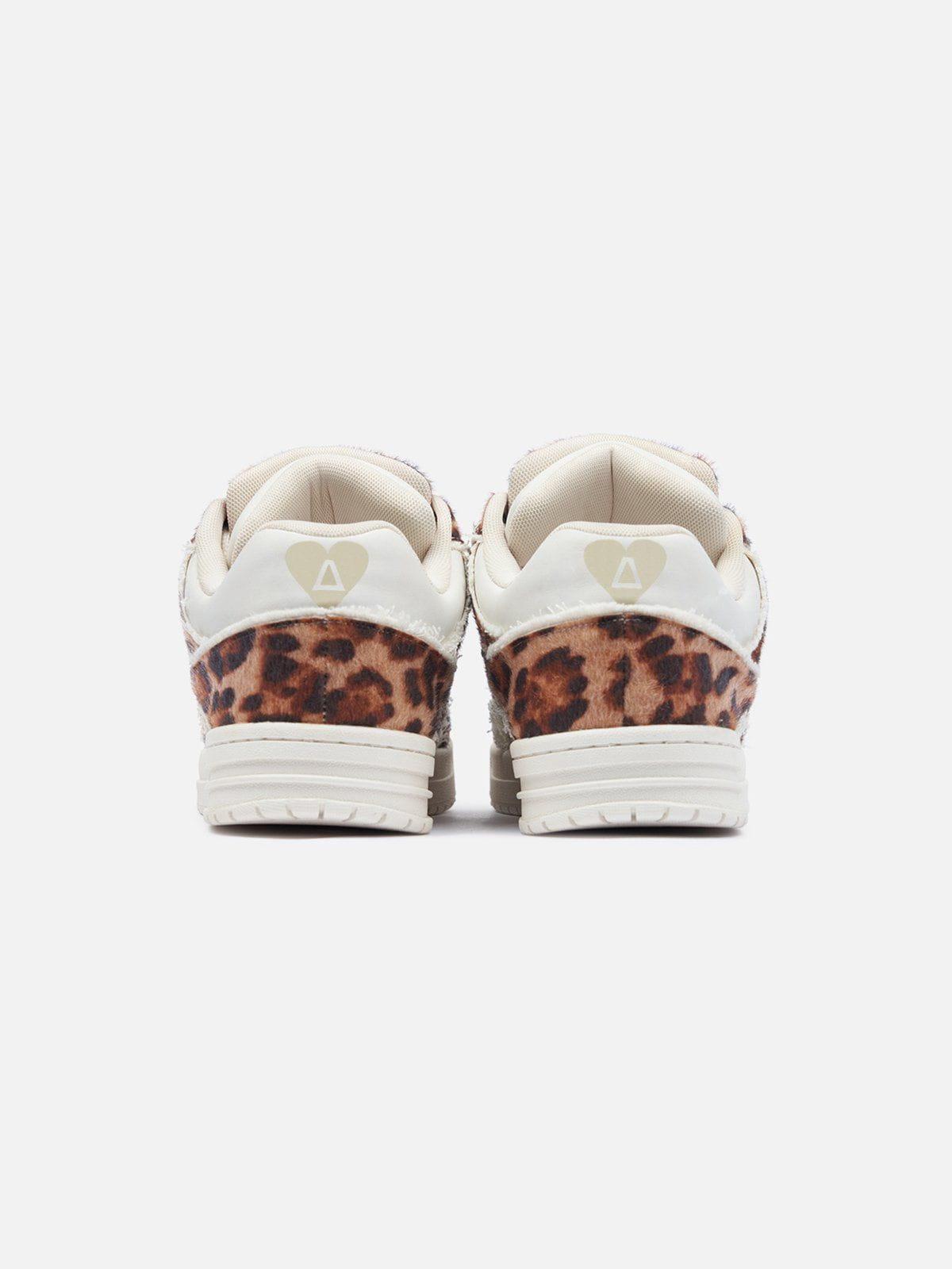 StarryClimb Leopard Print Patchwork Skate Shoes [Recommended By @regi._.mac] Product Image