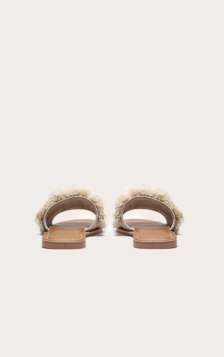 Nude Tassel Pom Pom Mule Sandal Product Image