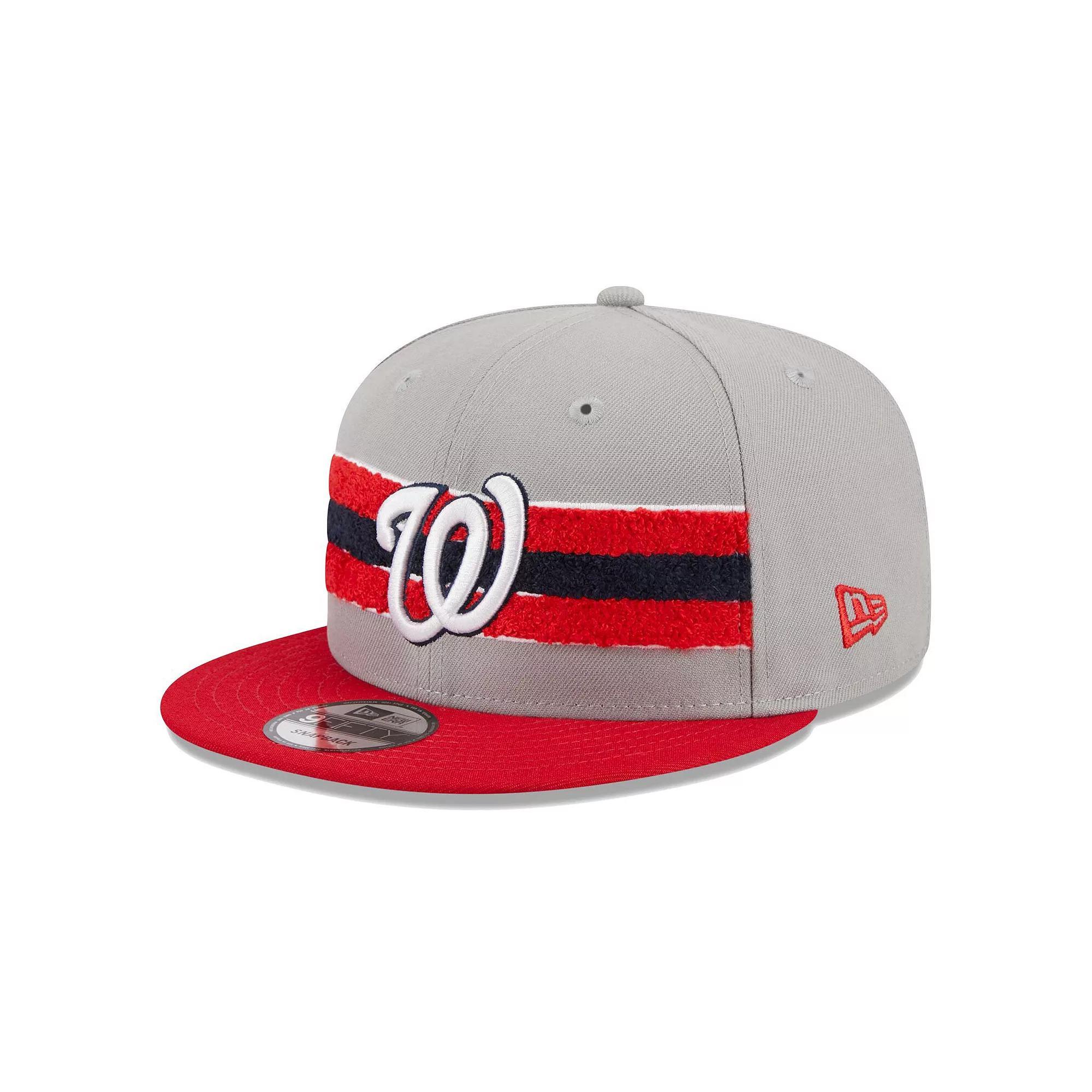 Men's New Era Gray/Red Washington Nationals Band 9FIFTY Snapback Hat, Grey Product Image