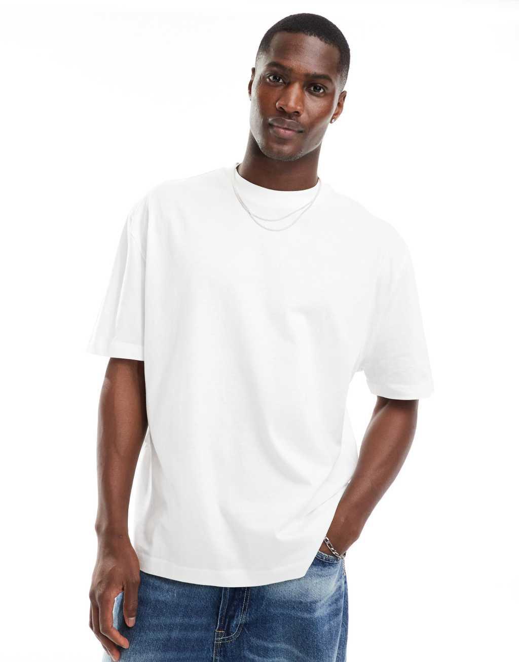 ASOS DESIGN oversized t-shirt in white with pineapple back print Product Image