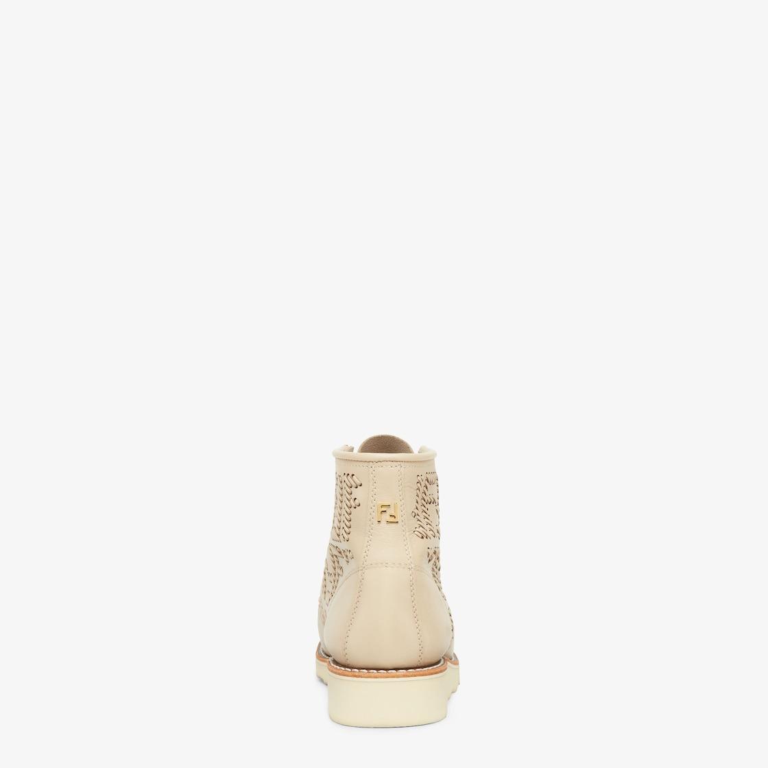 Fendi & Red WingBeige leather booties Product Image