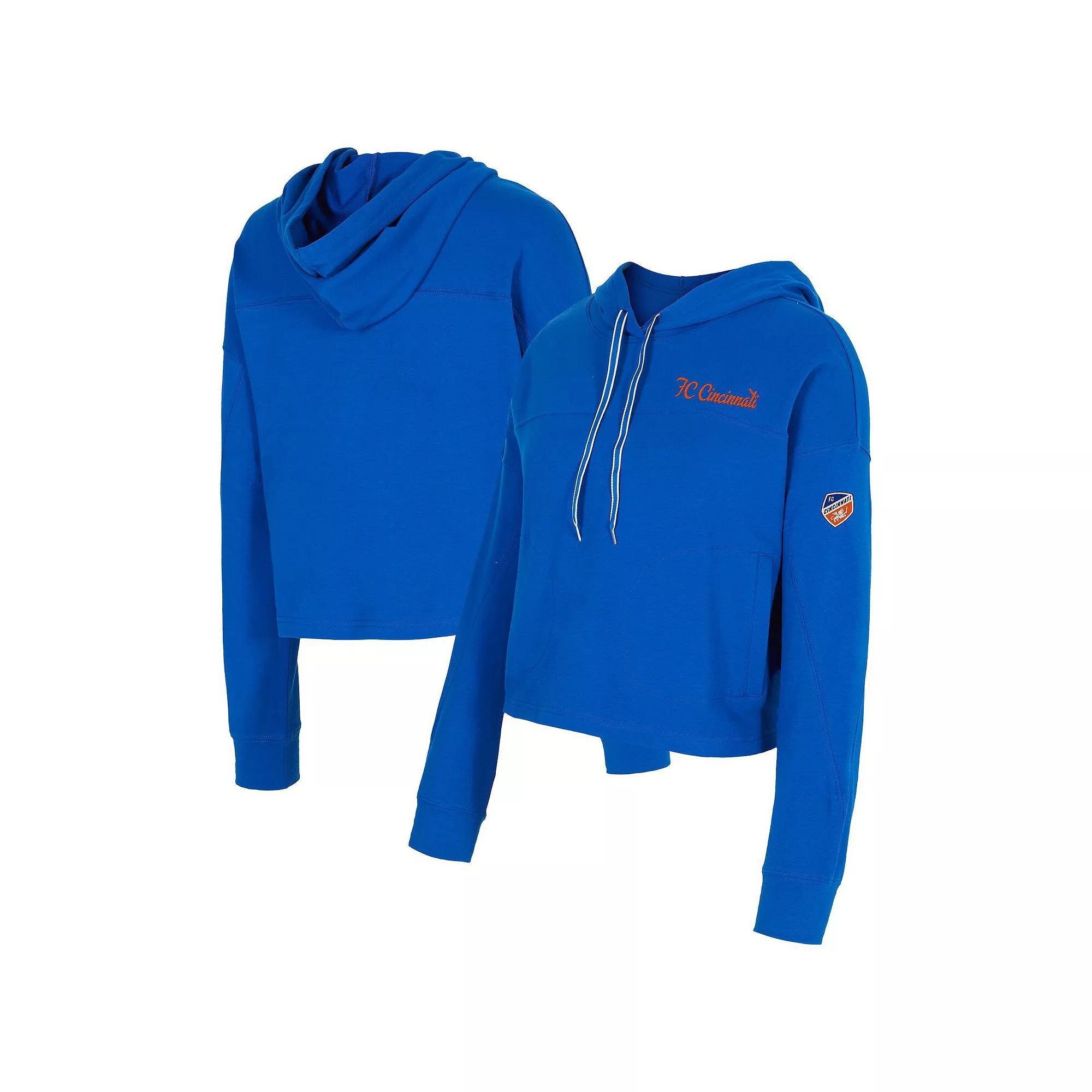 Women's Concepts Sport Blue FC Cincinnati Elevation Tri-Blend Long Sleeve Pullover Hoodie, Size: Medium, Fcc Blue Product Image
