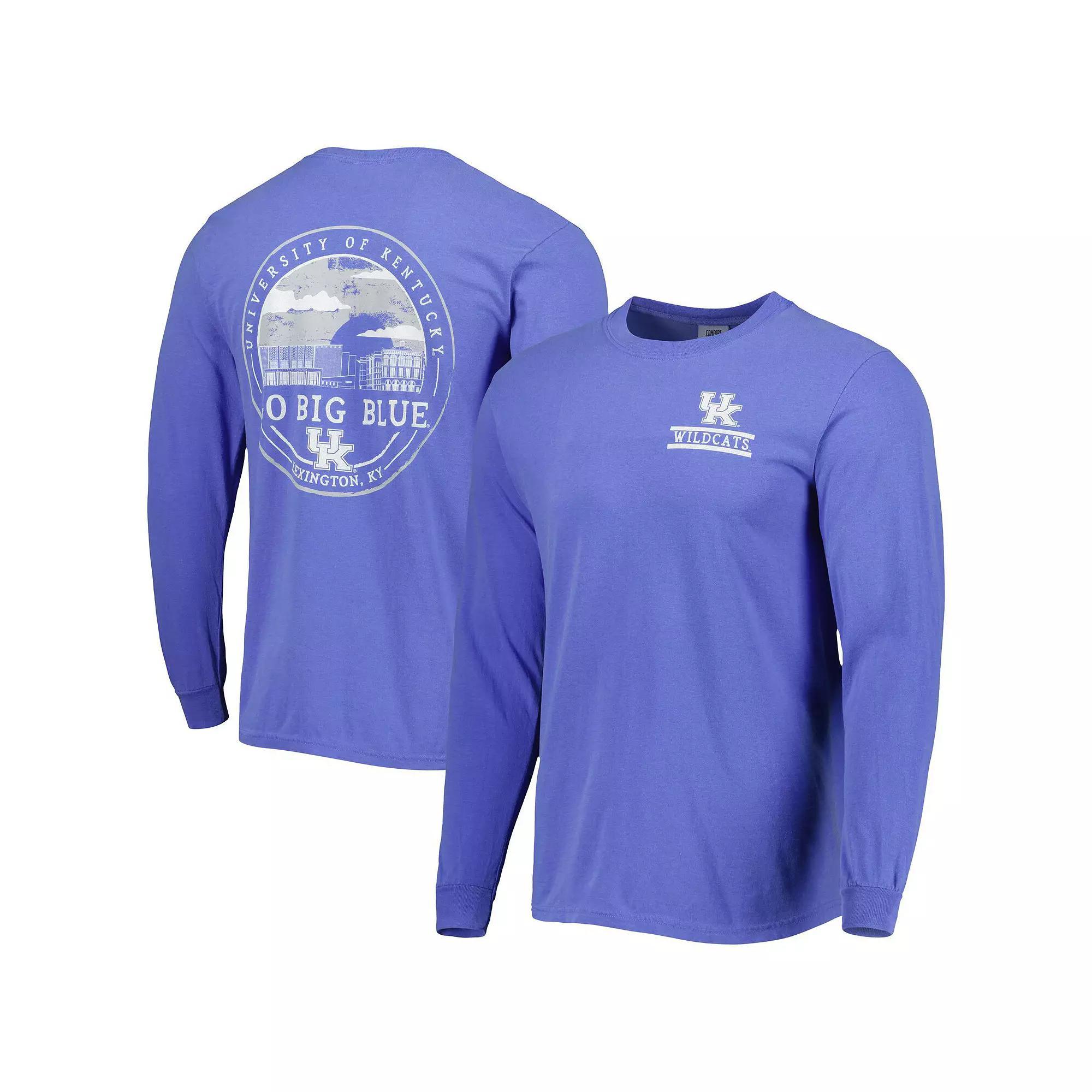 Men's Royal Kentucky Wildcats Circle Campus Scene Long Sleeve T-Shirt, Size: Medium, Blue Product Image