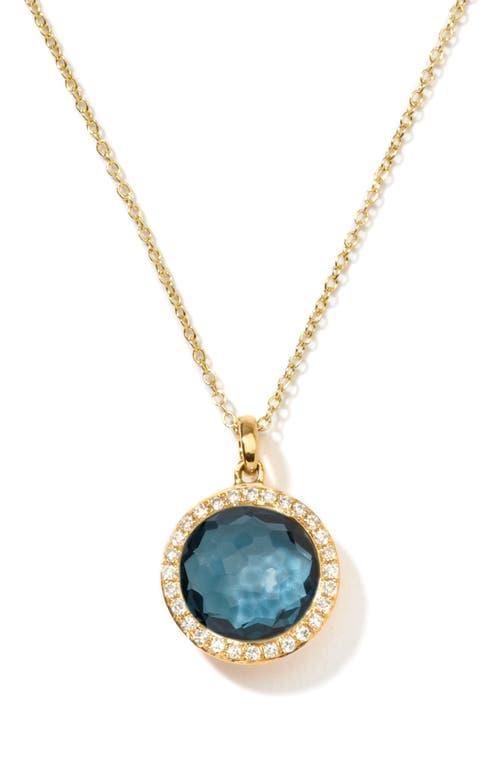 Ippolita 18K Yellow Gold Lollipop Turquoise Mini Pendant Necklace with Pave Diamonds, 18 Product Image