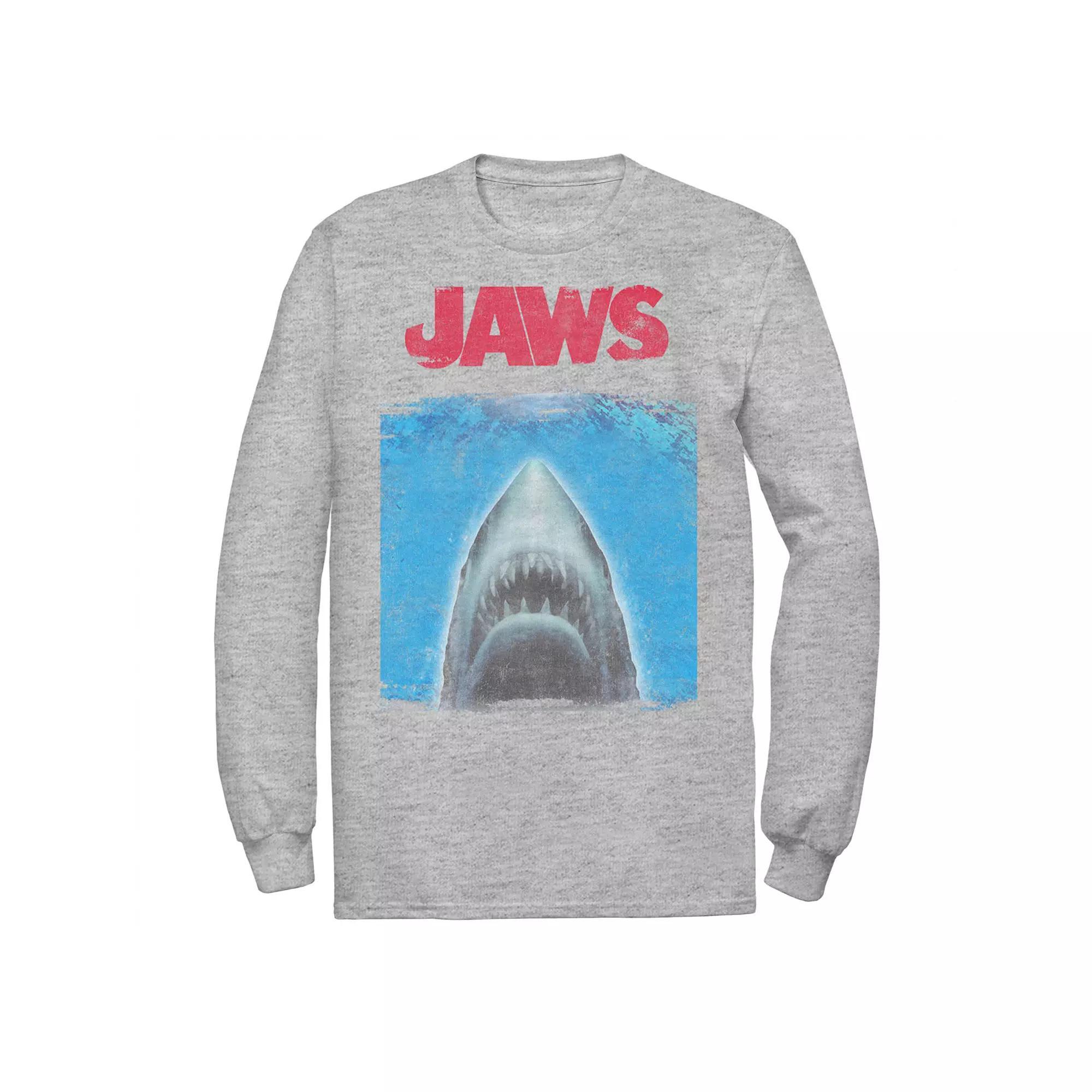 Men's Jaws Movie Poster Tee, Size: Medium, Athletic Grey Product Image