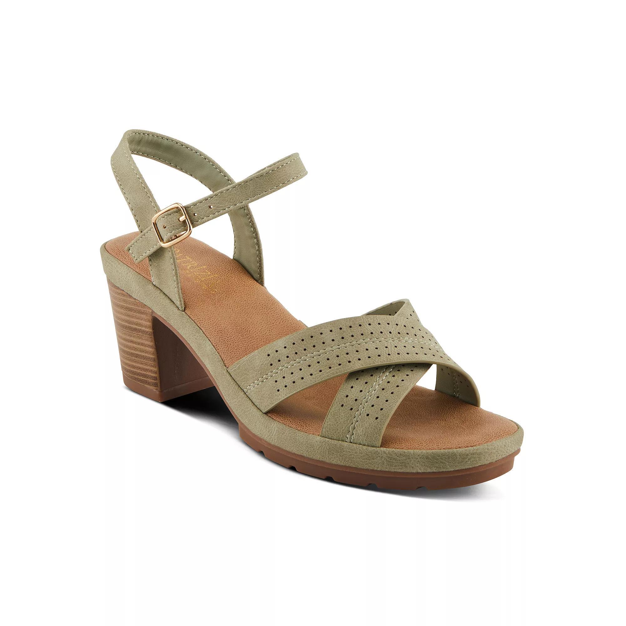 Patrizia Ravenno Women's Strappy Sandals, Size: 40, Olive Green Product Image