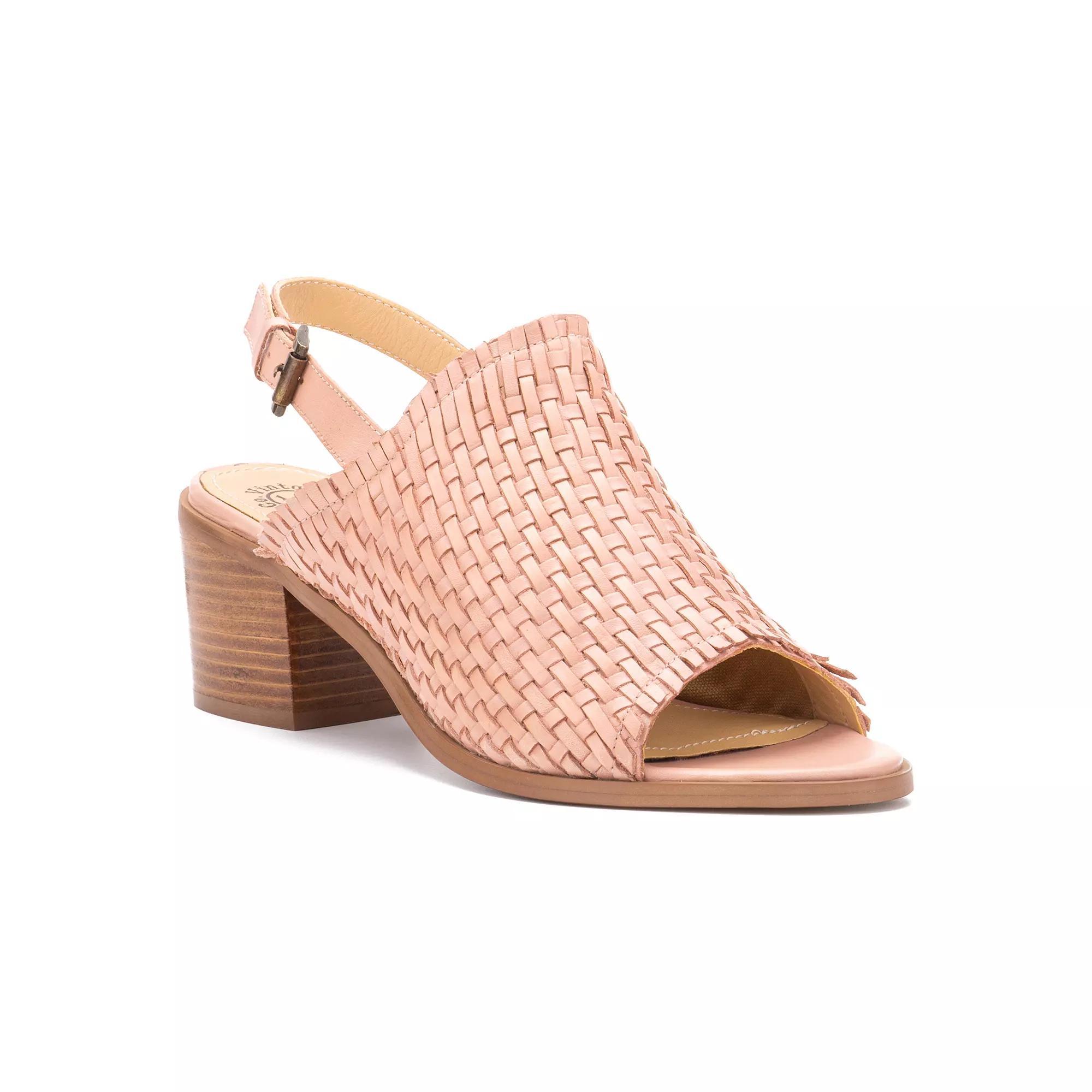 Vintage Foundry Co. Florence Women's Leather Heeled Sandals, Size: 11, Blush Product Image