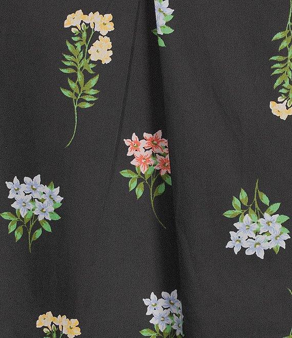 Sugarlips Plus Mayrel Floral Short Sleeve Split Neck Blouse Product Image