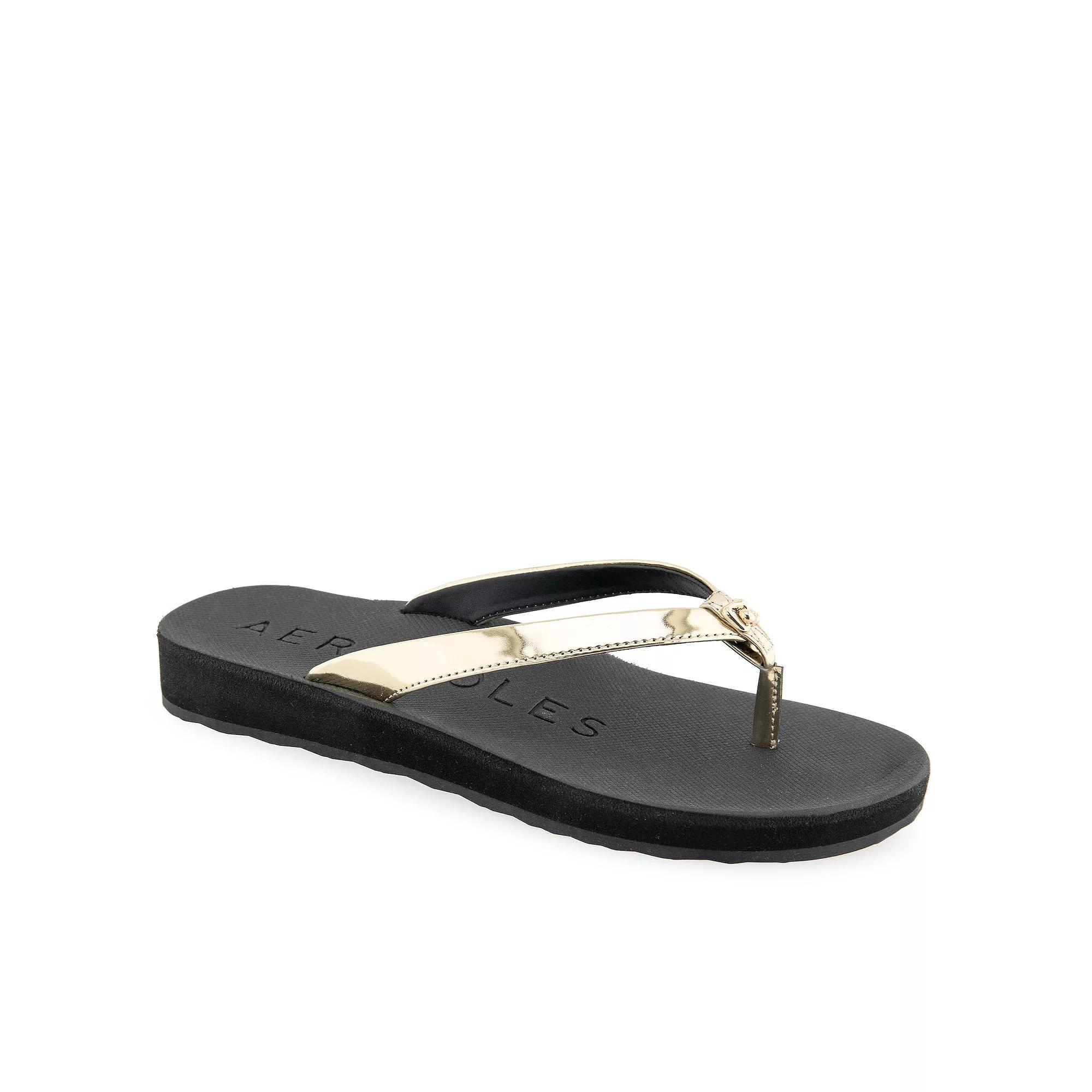 Aerosoles Jace Women's Flip-Flop Sandals, Size: 7 Medium, Gold Product Image