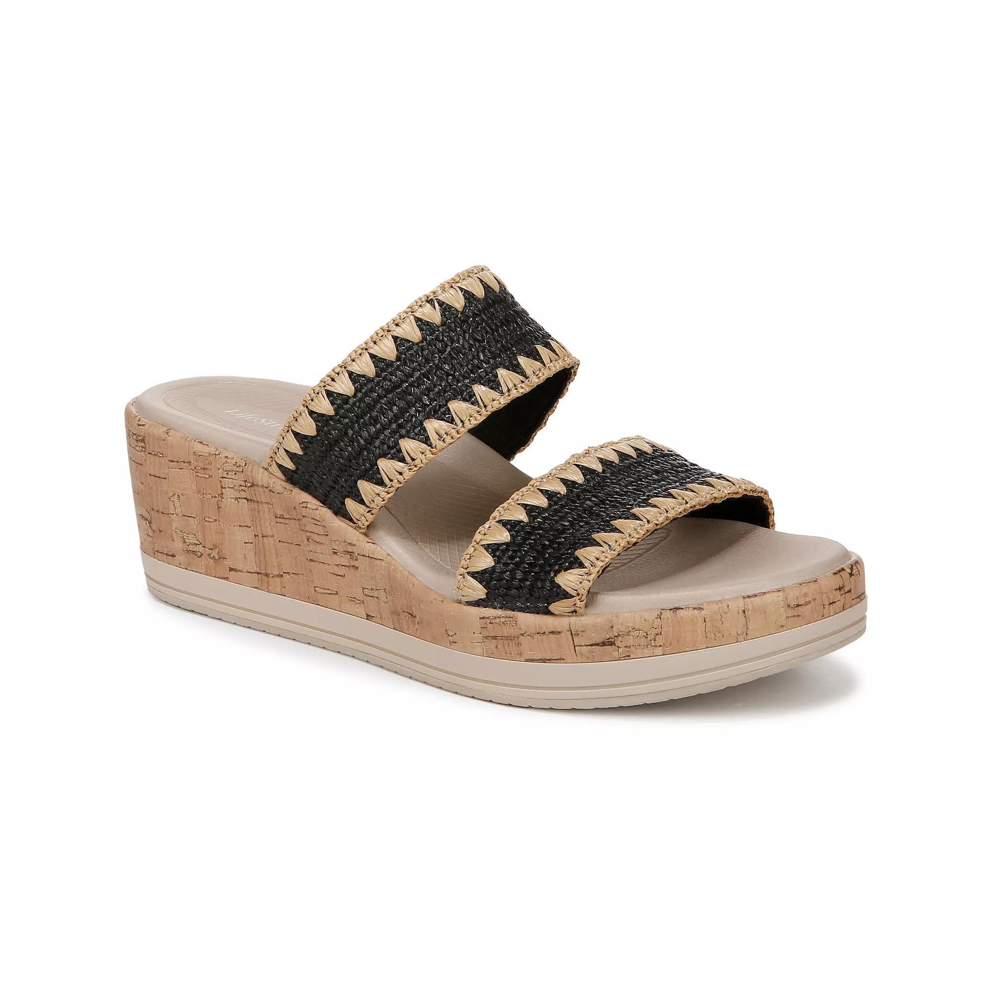 LifeStride Resort Women's Wedge Sandals, Size: 7.5, Black Product Image
