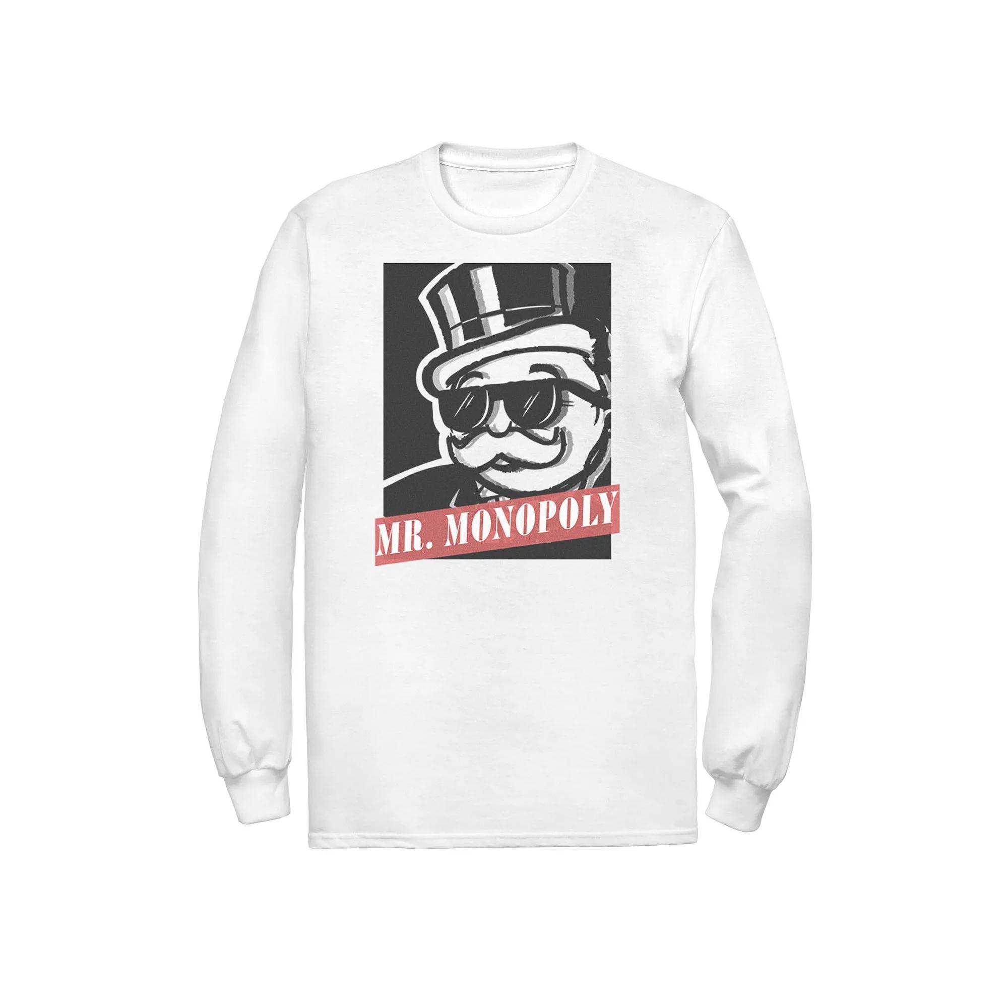 Men's Monopoly Mr. Monopoly Graphic Poster Tee, Size: Medium, White Product Image