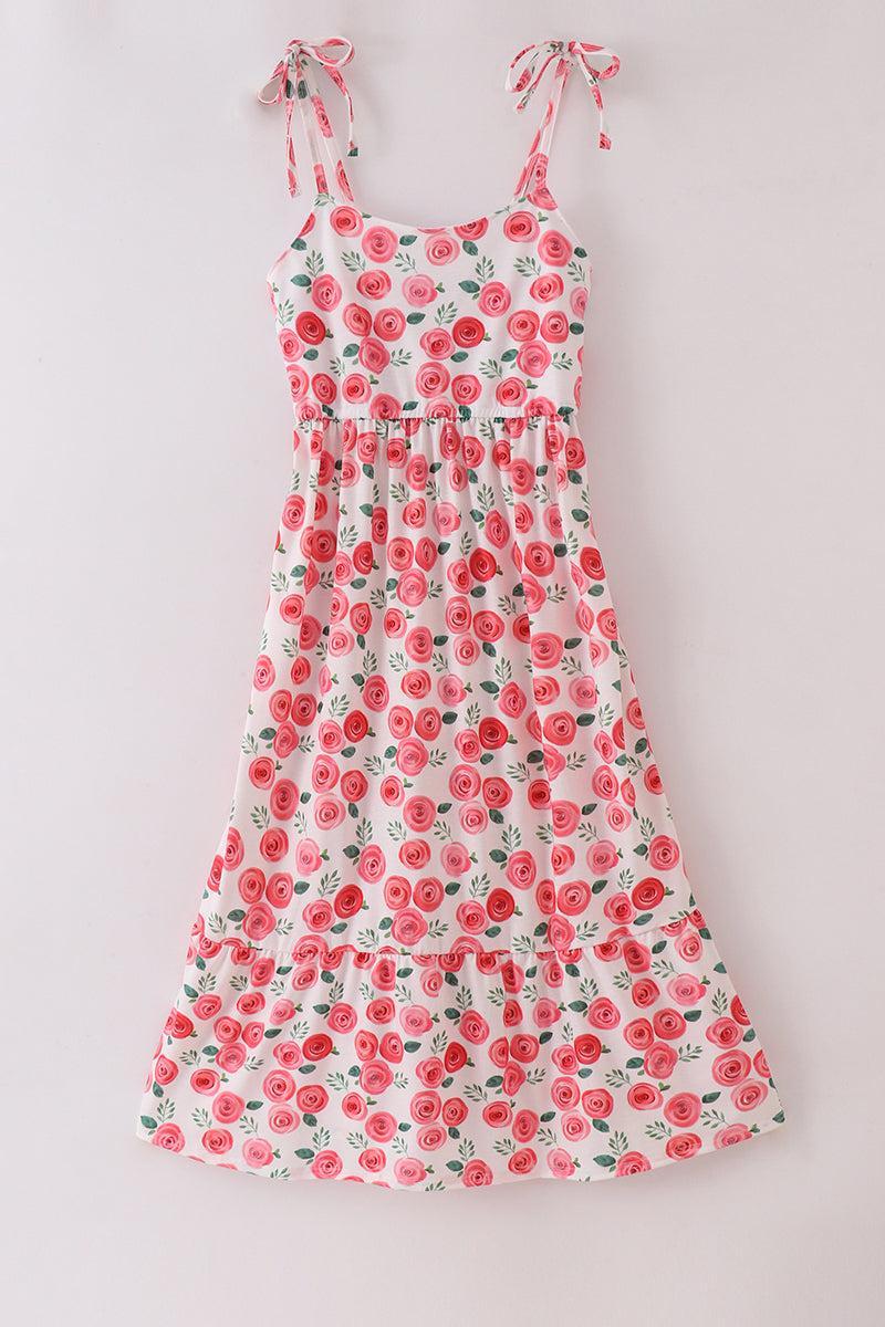 Bow applique print mom&me dress Product Image