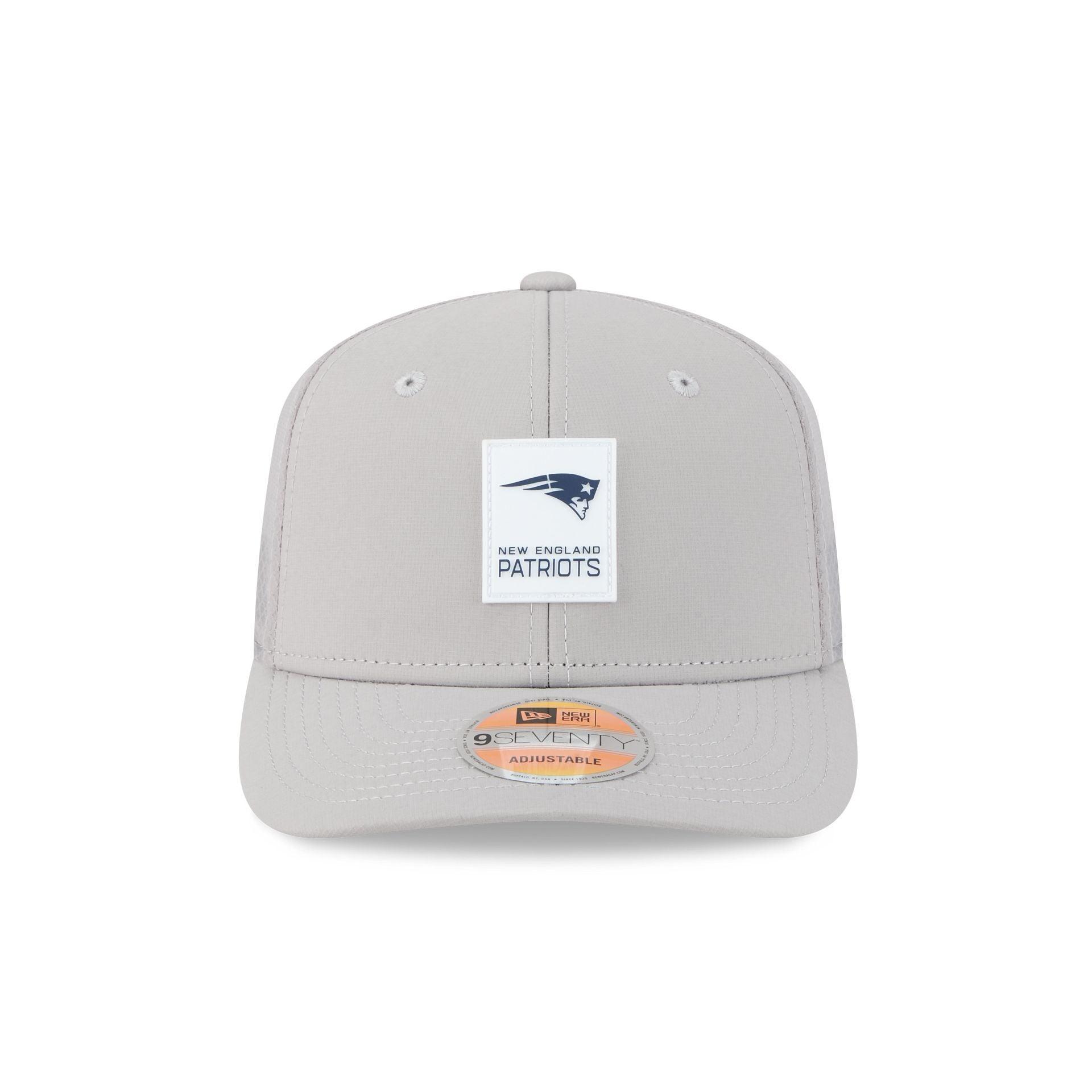 New England Patriots 2025 Sideline Hot Weather Gray 9SEVENTY Trucker Hat Male Product Image