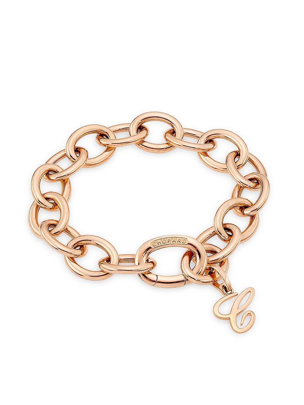 Womens Les Chaines 18K Rose Gold Oval-Link Chain Bracelet Product Image