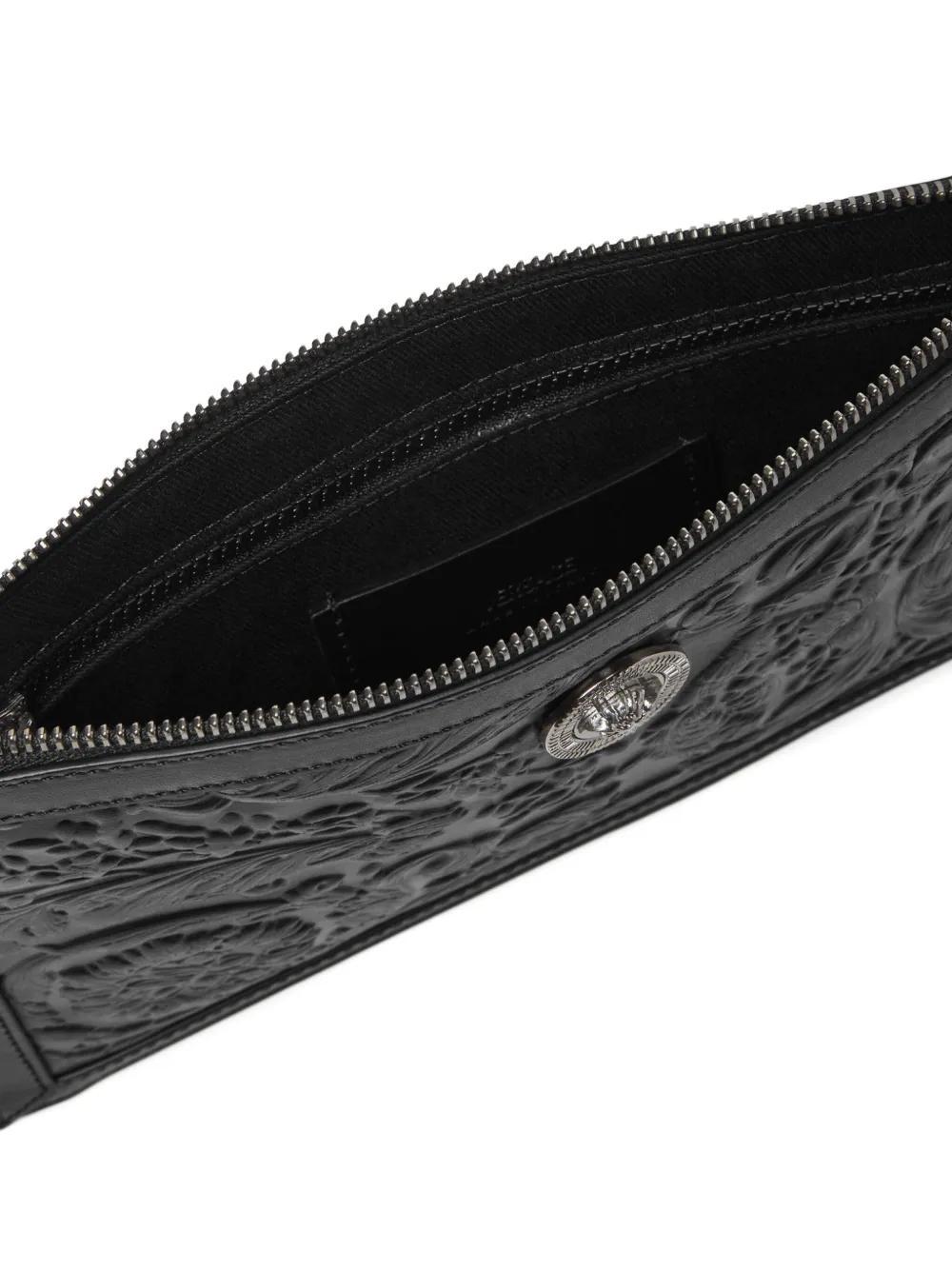 VERSACE Medusa Biggie Barocco Clutch Bag In Black Product Image