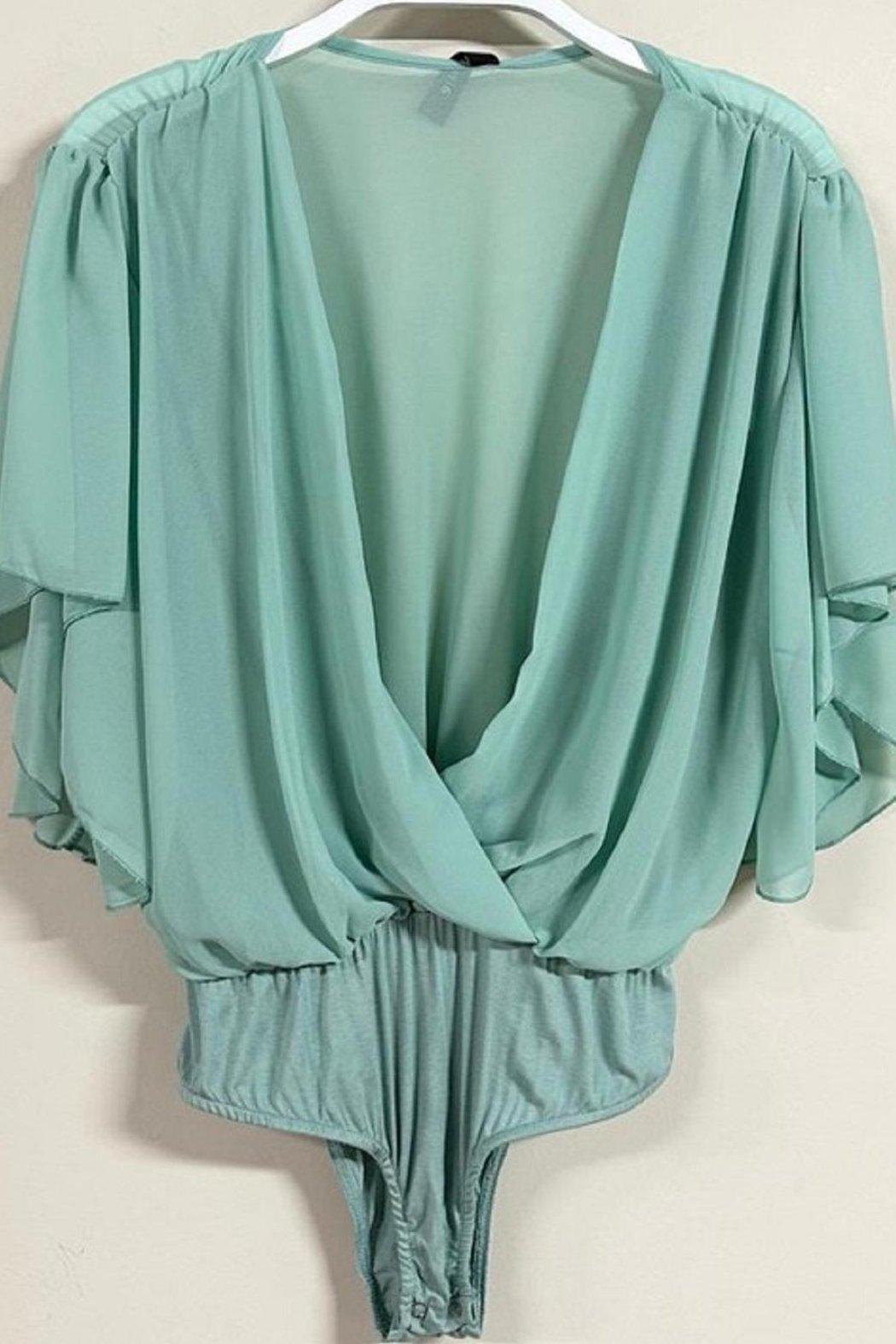 Crossover Draped Bodysuit Product Image