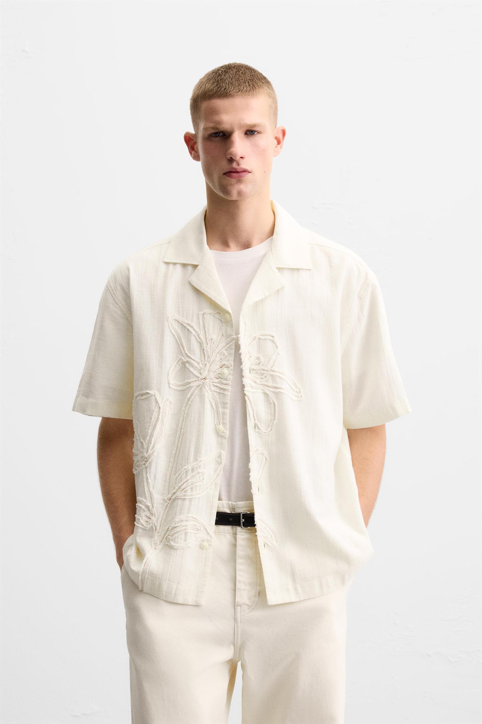 FLORAL EMBROIDERED SHIRT Product Image